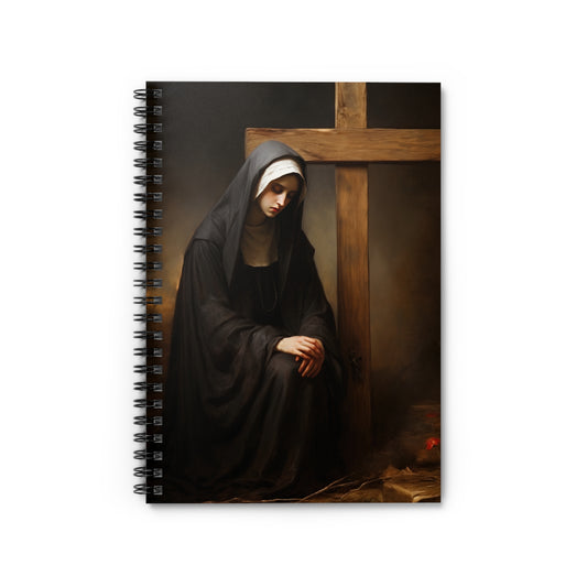 Saint Clare of Montefalco Journal - Sanctified Souls Art - Religious Based Notebook - Spiral Notebook - Ruled Line