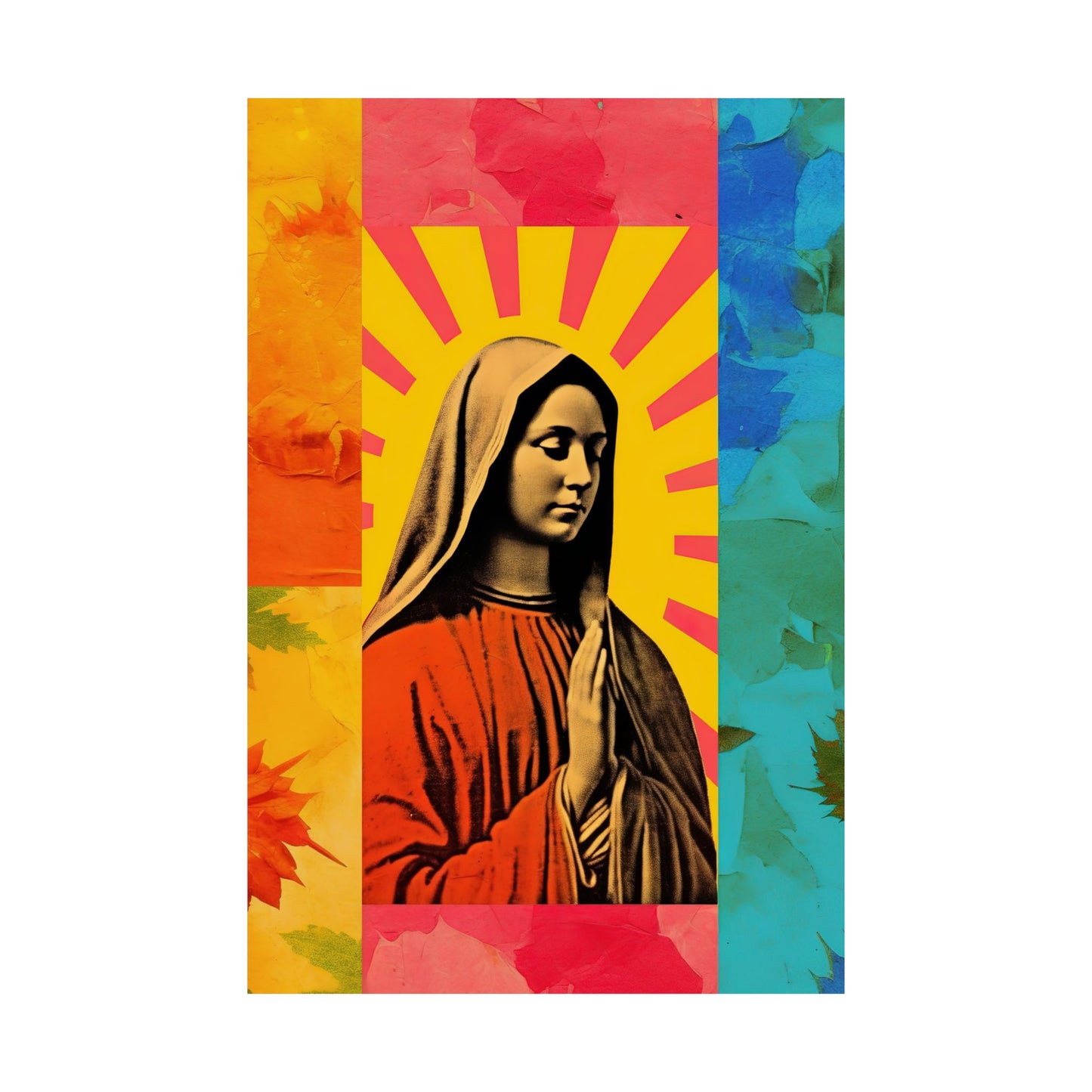 Radiant Mary : Mary in Art - Sanctified Souls Print - Multiple Sizes - Premium Matte Vertical Posters - Virgin Mary