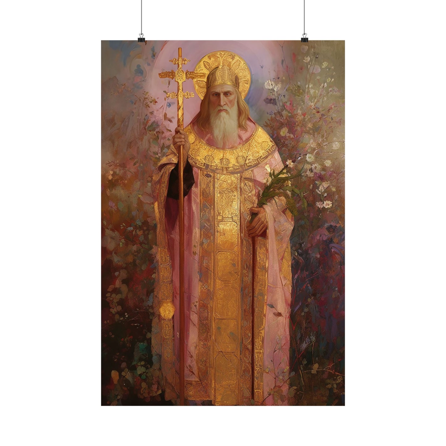 Saint Thorlak of Iceland Print - Sanctified Souls Print - Multiple Sizes - Premium Matte Vertical Posters