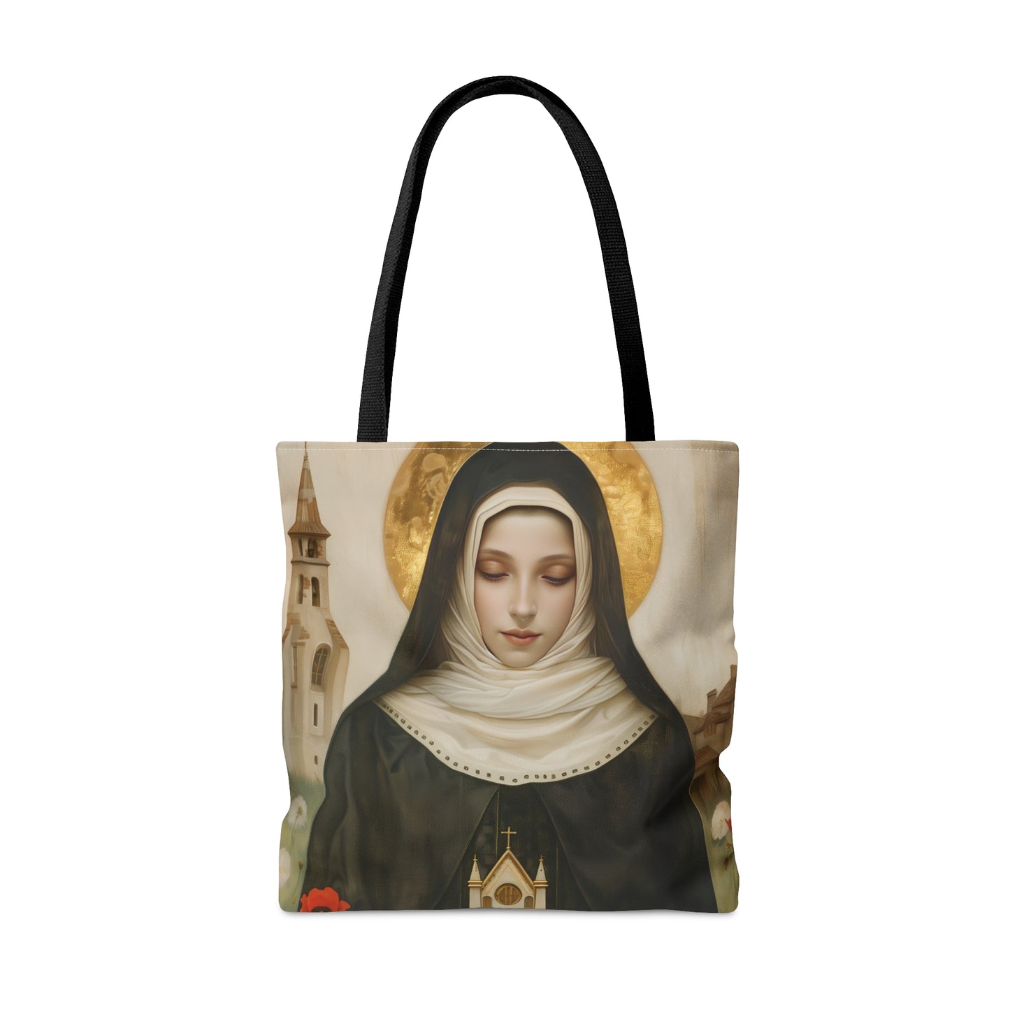 Saint Erentrude Tote Bag - Large Medium Small Faith Art Bag - Catholic Faith Purse - Religious Carry All Reusable Tote Bag