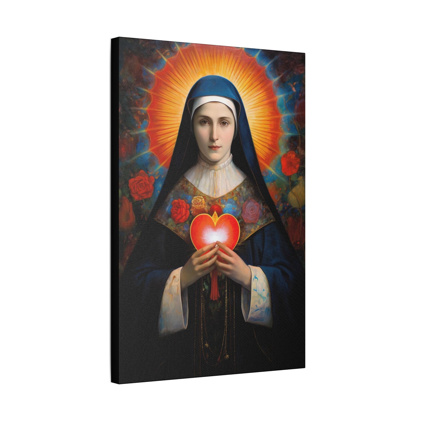 Saint Jane Frances de Chantal Canvas Print - Multiple Sizes - Catholic Home art - Museum Wrapped Canvas - Sanctified Souls Print