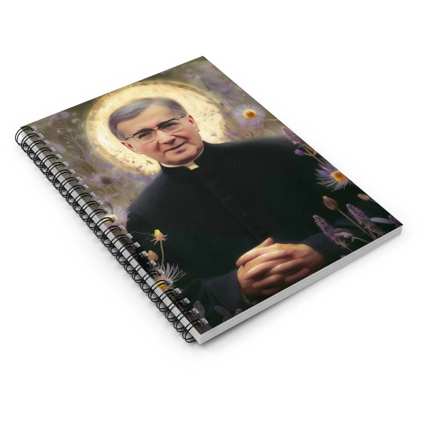 Saint Josemaría Escrivá - Sanctified Souls Art - Religious Based Notebook - Spiral Notebook - Ruled - Catholic