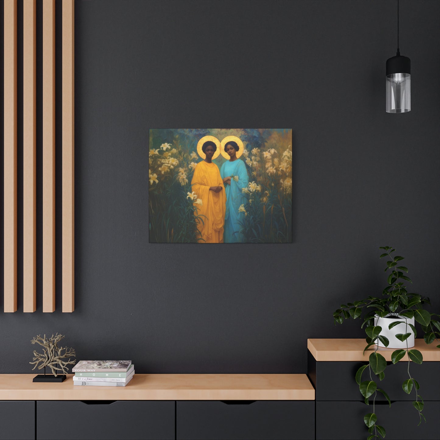 Saint Perpetua and Saint Felicity -  Museum Wrapped Canvas - Sanctified Souls Print - Religious Art for your Home - Catholic Saint Art