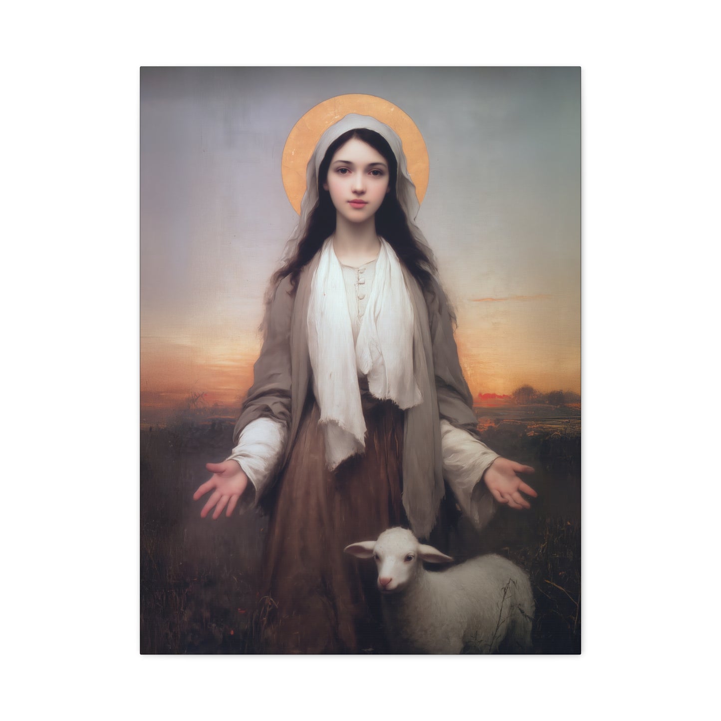 Saint Germaine Cousin - Gallery Wrapped Canvas - Print - Religious Art for your Home - Catholic Art