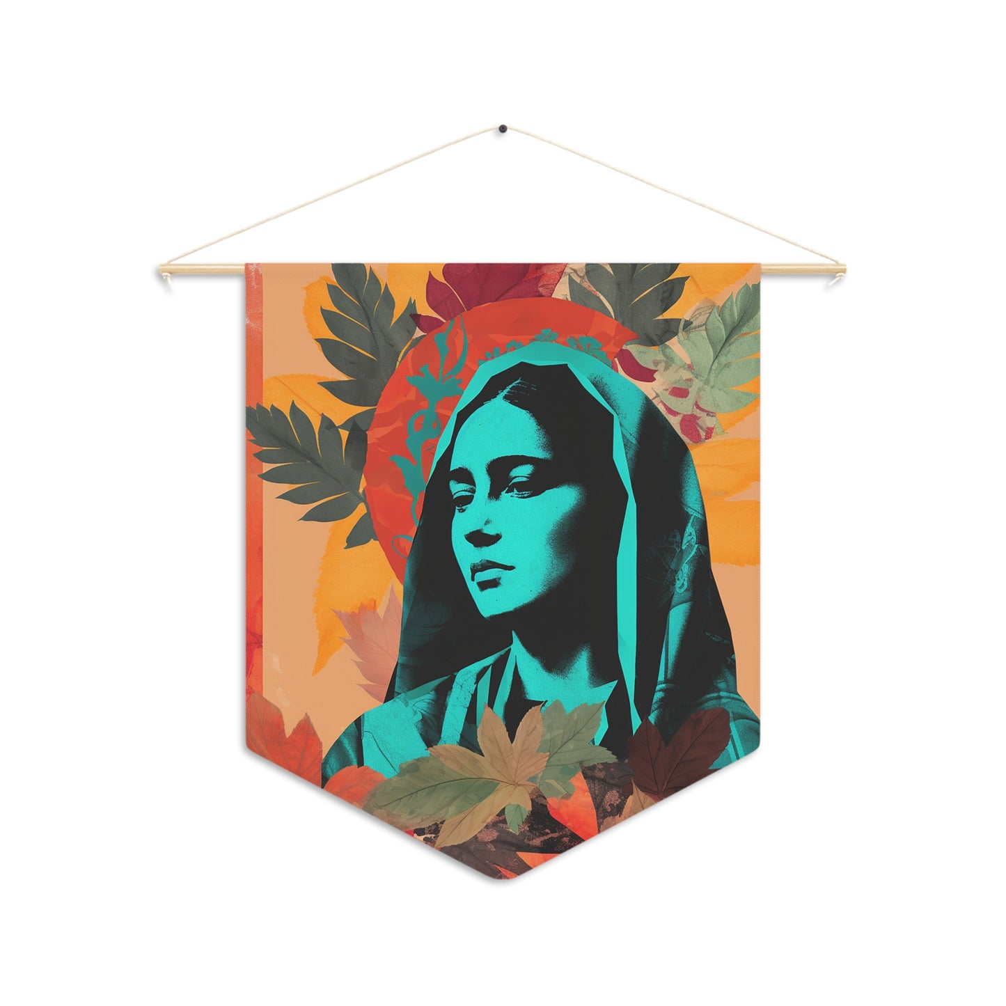 Our Lady of Guadalupe Wall Banner / Wall Hanging - Unique Religious Art for your home - Prayer room - Catholic Home Art - 18" x 21"