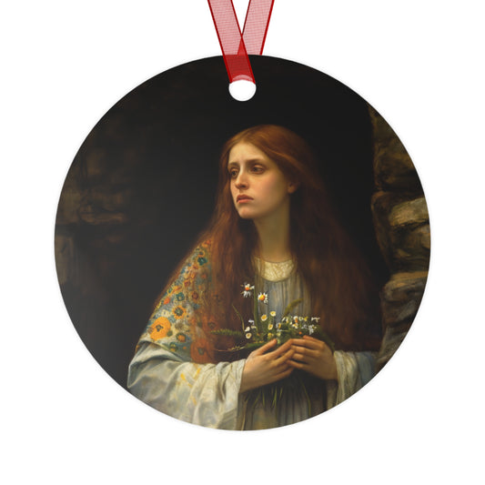 Saint Mary Magdalene : Witness to Resurrection Metal Ornament - Religious Holiday Christmas Ornament and Keepsake - Prayer Ornament