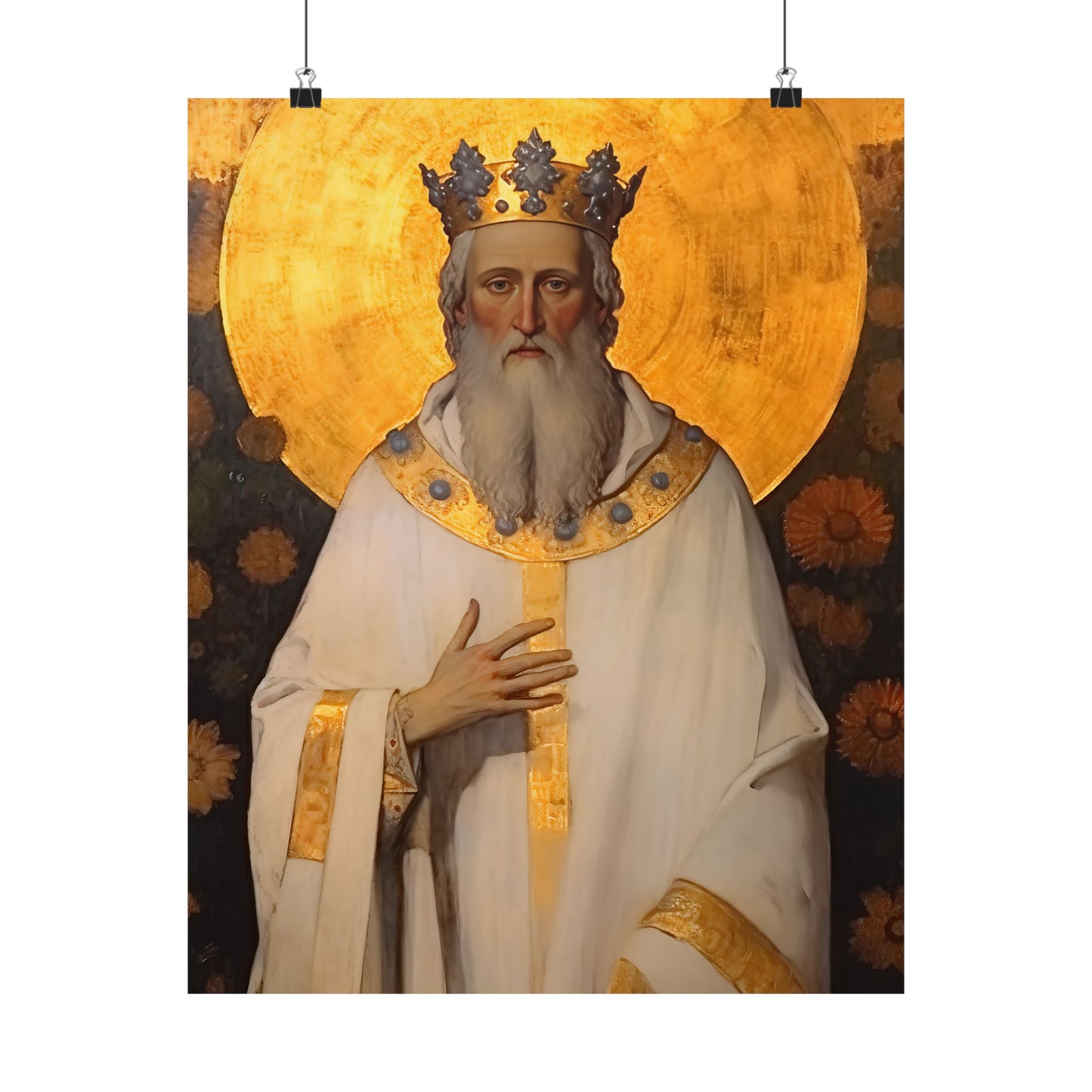 Saint Edward the Confessor - Sanctified Souls Print - Multiple Sizes - Premium Matte Vertical Posters