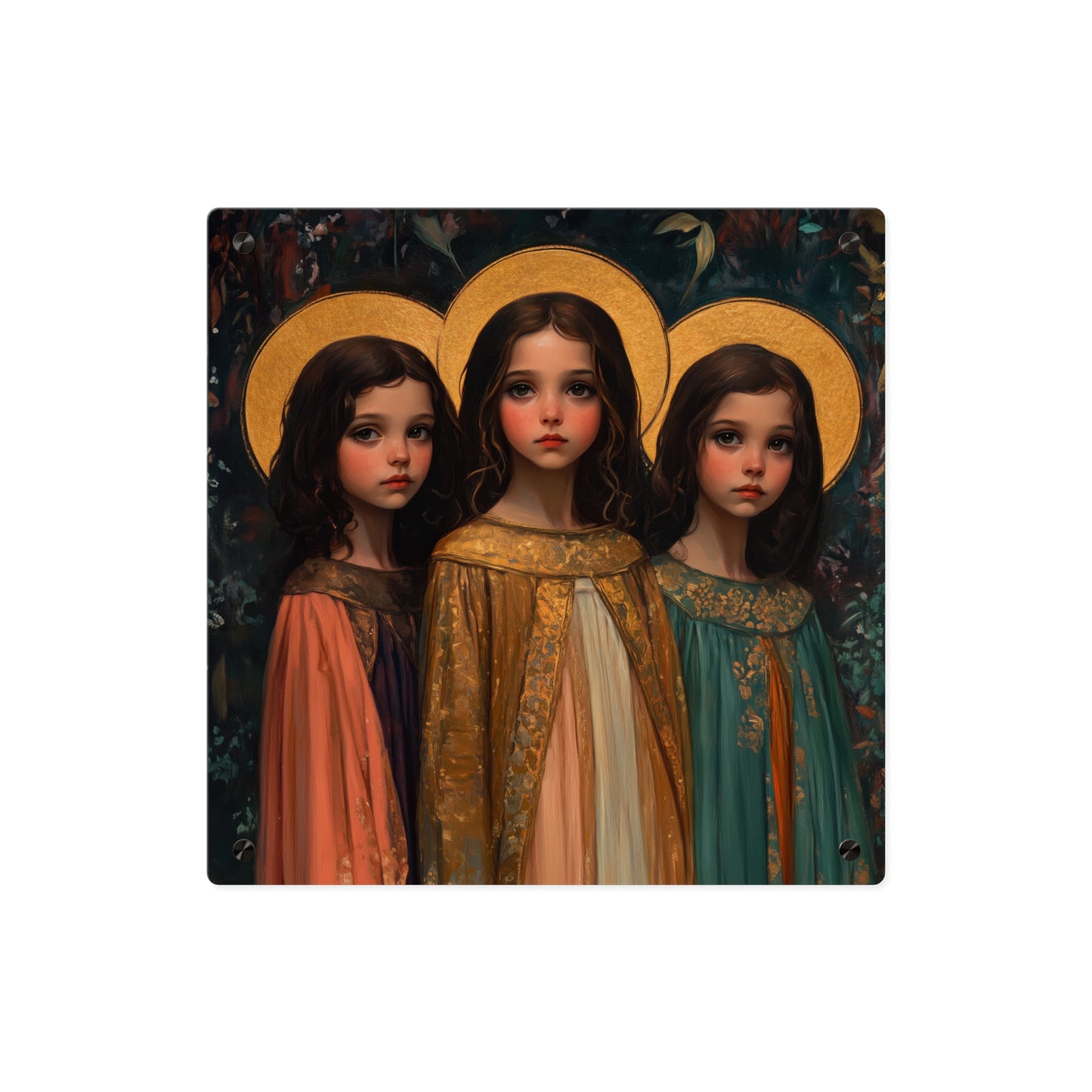 Saints Faith, Hope and Charity Acrylic Wall Art Panel - Ready to Hang Acrylic Print - Catholic Saint Art Print - Sister Art
