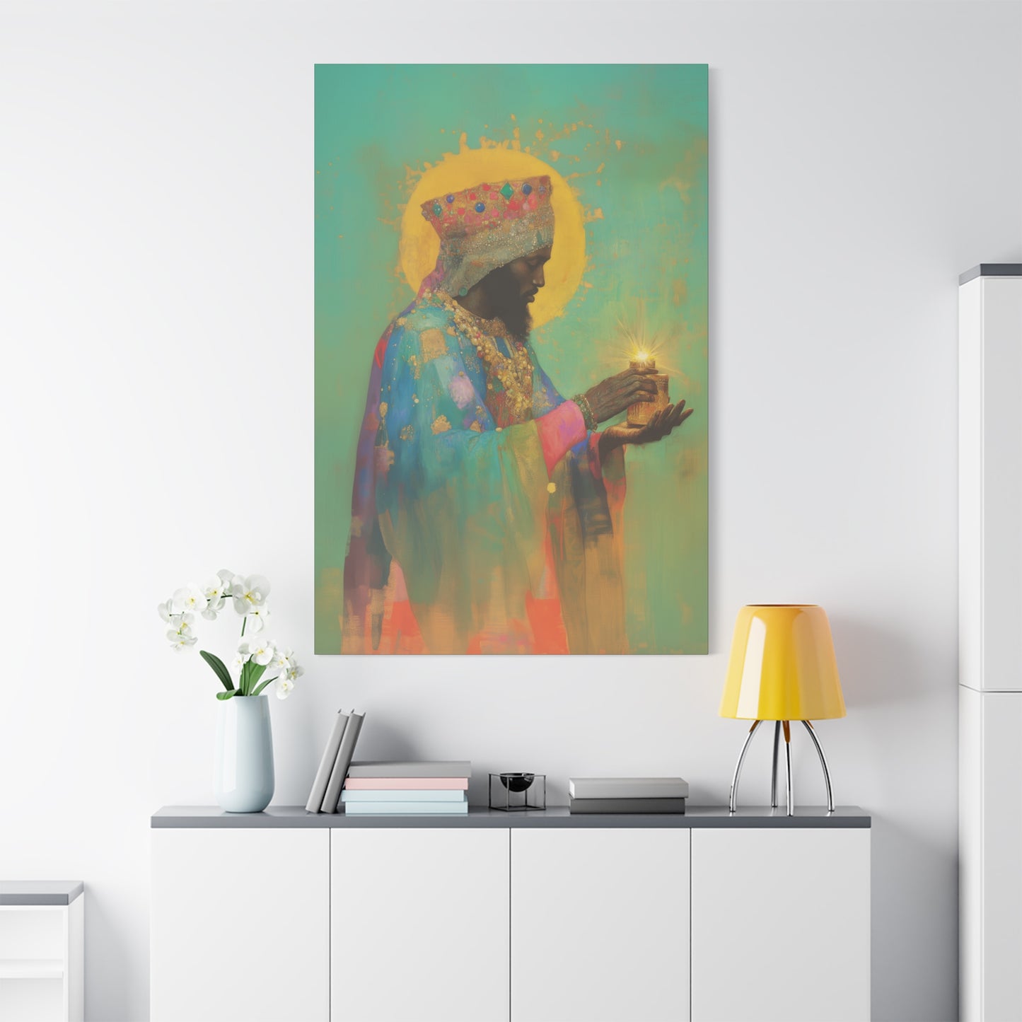Balthazar and the Gift of Foretold Sorrow - 3 Wise Men - Gallery Wrapped Canvas - Print - Religious Art for your Home - Catholic