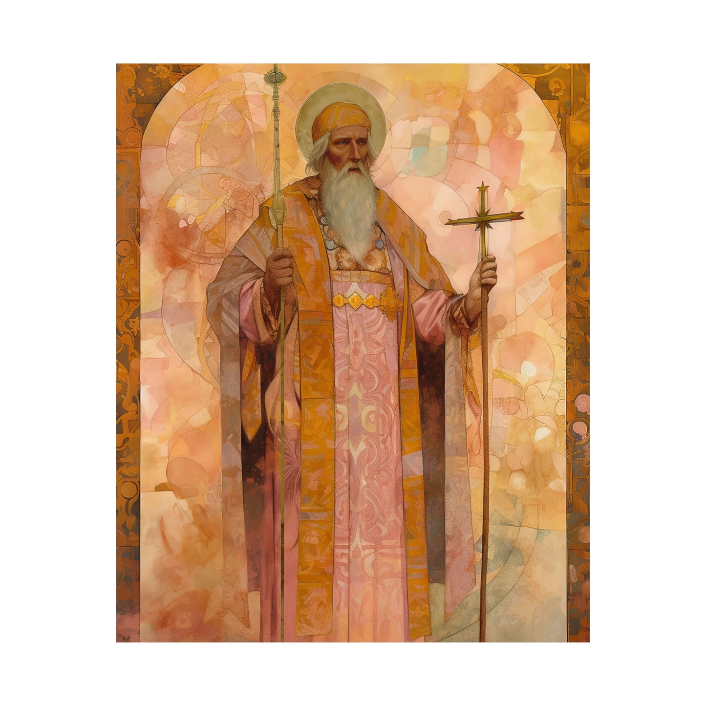Saint Thorlak of Iceland Print - Sanctified Souls Print - Multiple Sizes - Premium Matte Vertical Posters