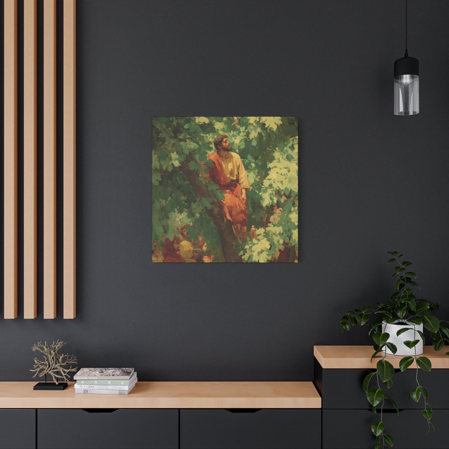 Zacchaeus - Gallery Wrapped Canvas - Print - Religious Art for your Home - Catholic Art Print