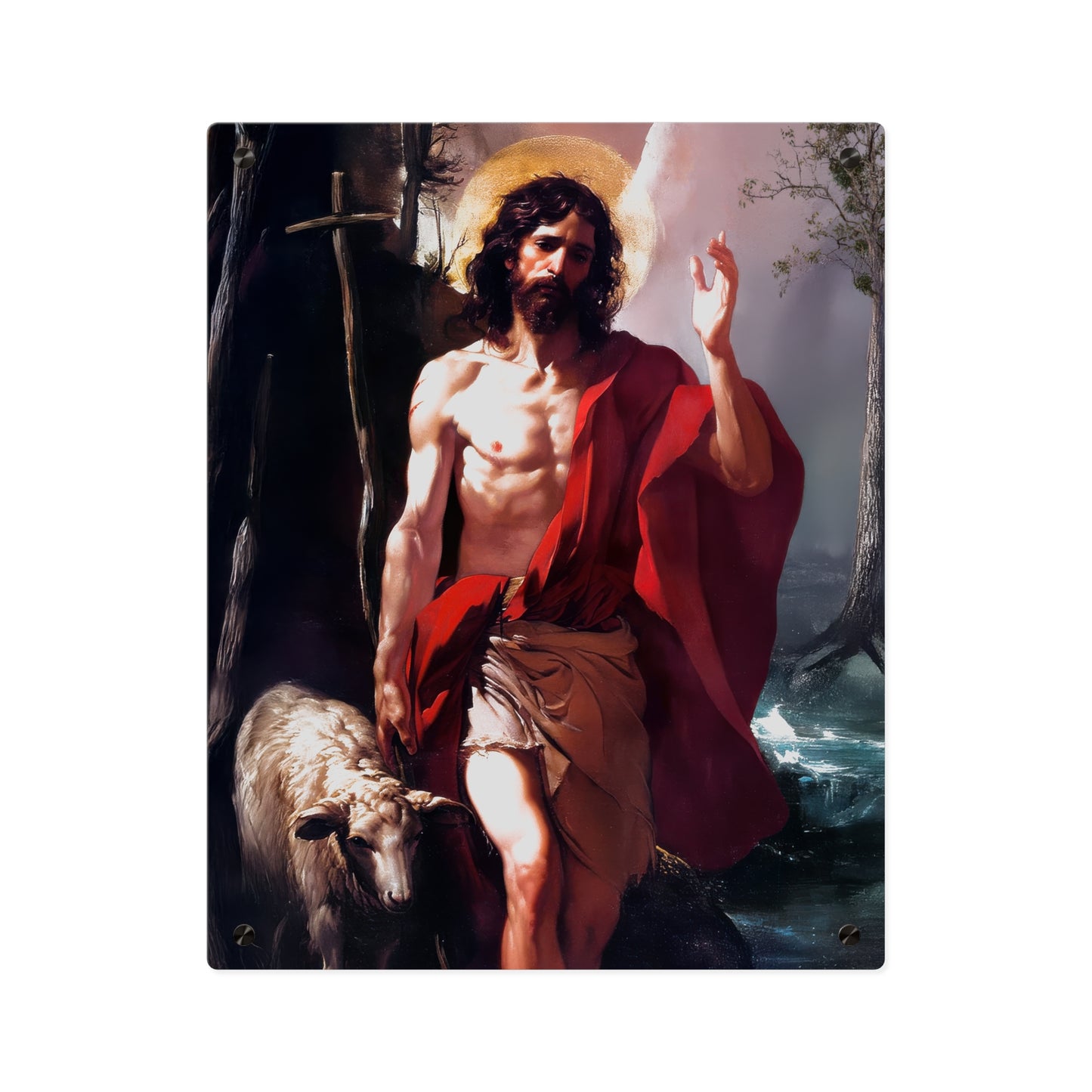 Saint John the Baptist  Wall Art Panel - Ready to Hang Acrylic Print - Catholic Saint Art - Patron Saint Print - No Frame needed