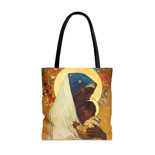 Queen of Peace and Love- Our Lady of Kibeho's Message Tote Bag - Large Medium Small Faith Art Bag - Catholic Faith Purse - Religious