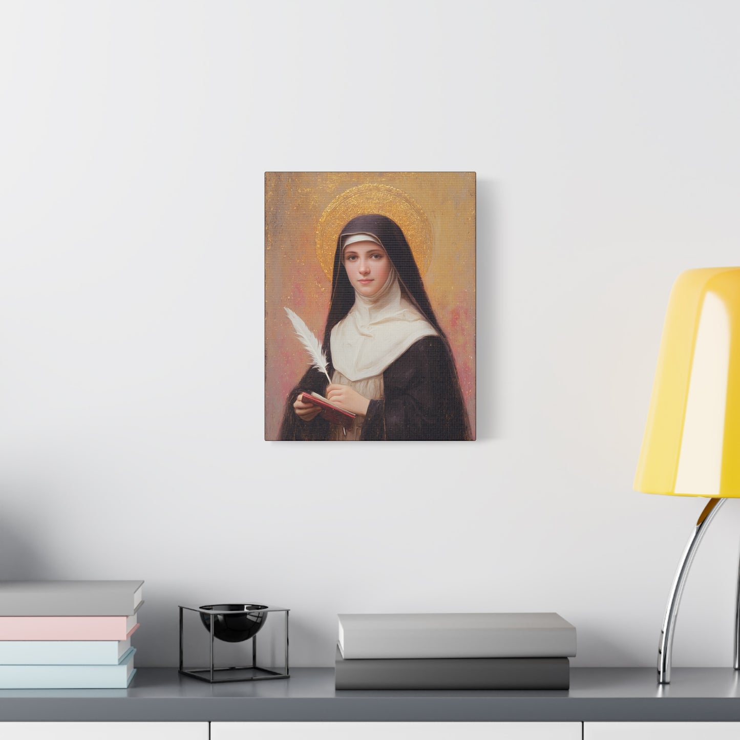 Saint Mechtildis / Mechtide of Hefta / Mechthild of Hackeborn - Gallery Wrapped Canvas - Print - Religious Art for your Home - Catholic Art