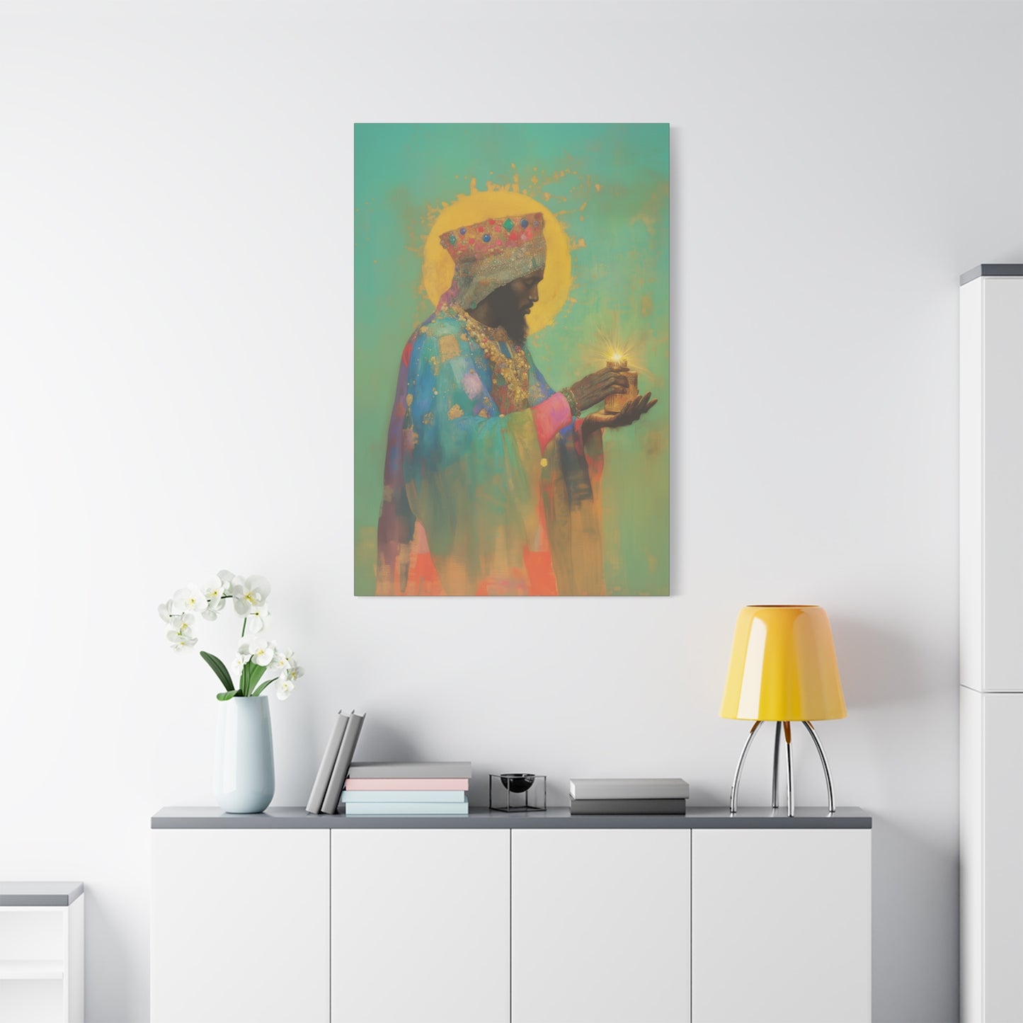Balthazar and the Gift of Foretold Sorrow - 3 Wise Men - Gallery Wrapped Canvas - Print - Religious Art for your Home - Catholic