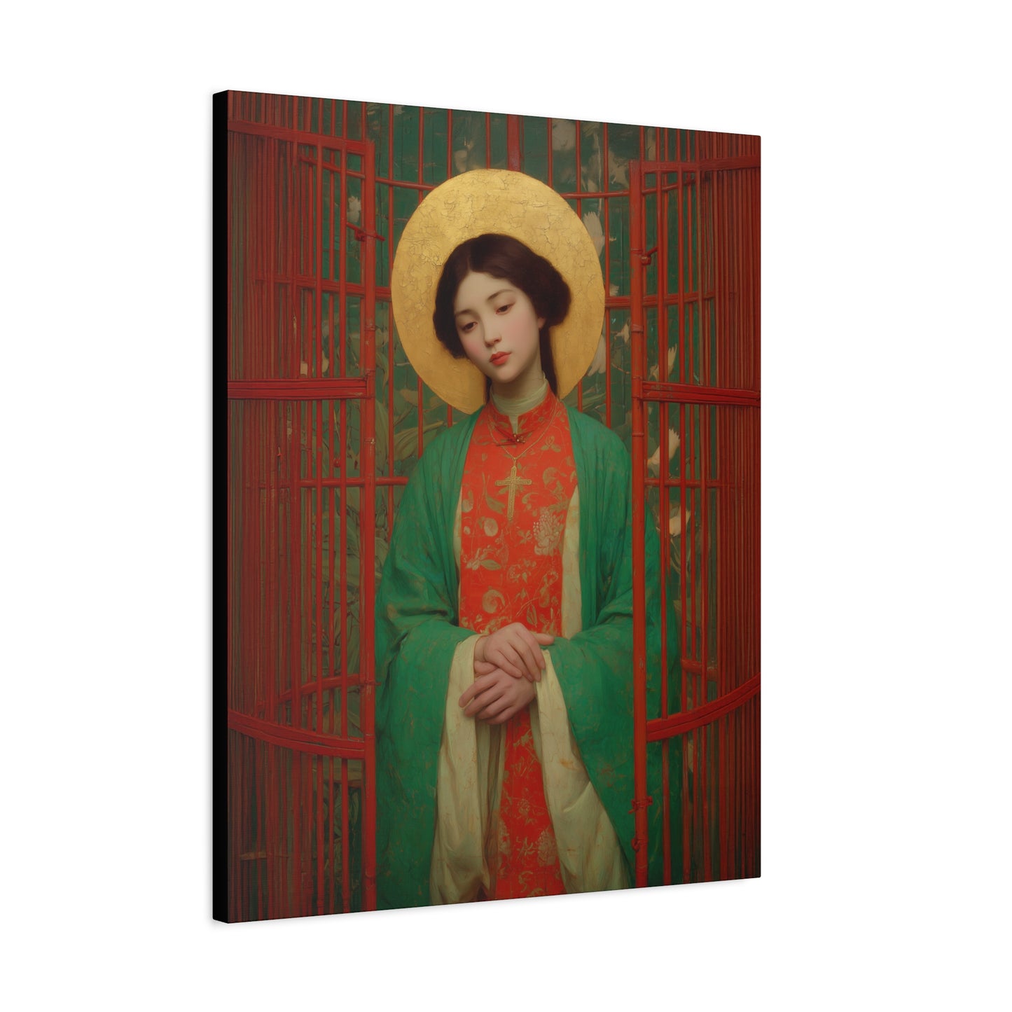 Saint Agnes Tsao Kou Ying -  Museum Wrapped Canvas - Sanctified Souls Print - Religious Art for your Home - Catholic Patron Saint Art
