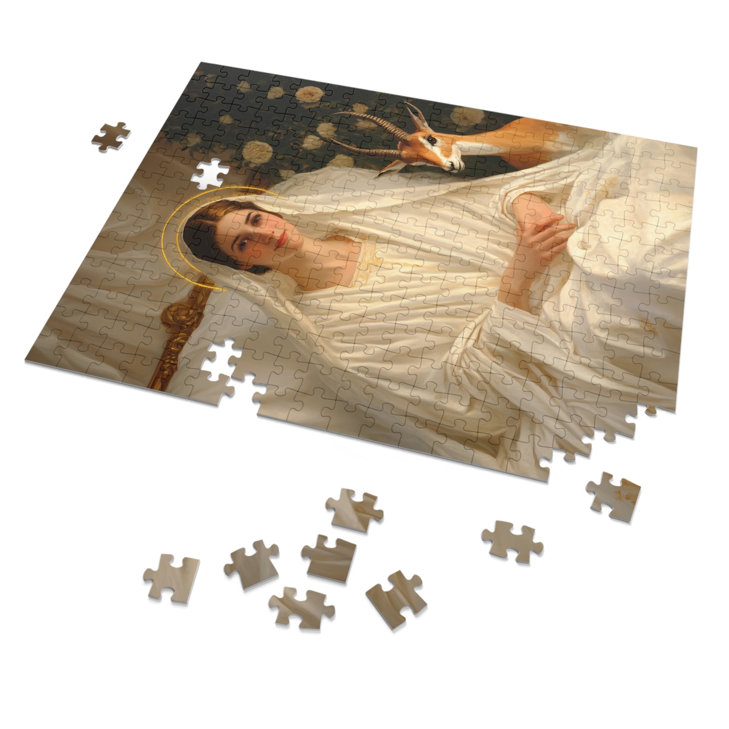 Saint Tabitha - Puzzle and Keepsake Tin - Religious (30, 110, 252, 500,1000) - Religious Puzzle - Gifts for Catholic Families