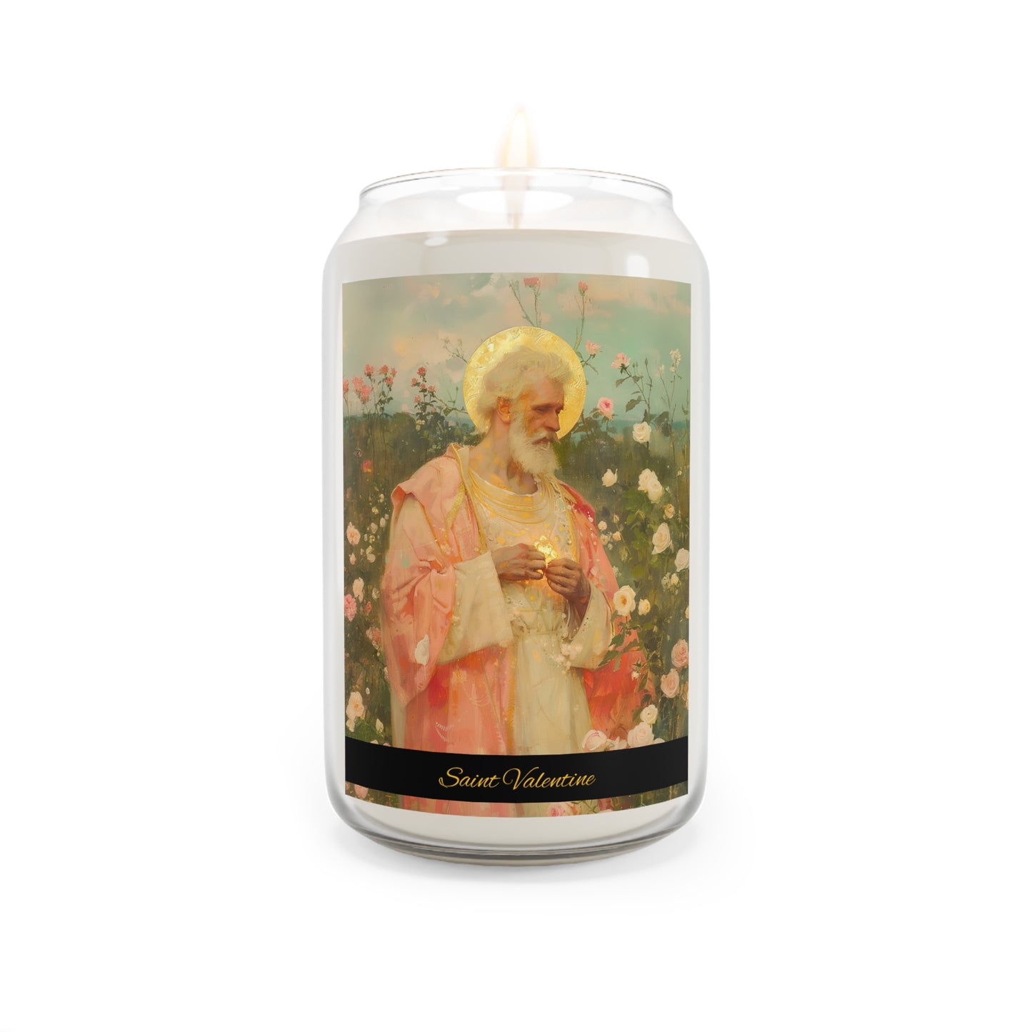 Saint Valentine - Scented Prayer Candle, 13.75oz -  Candle - Catholic Art - prayer room Scented Candle - Martyr Art