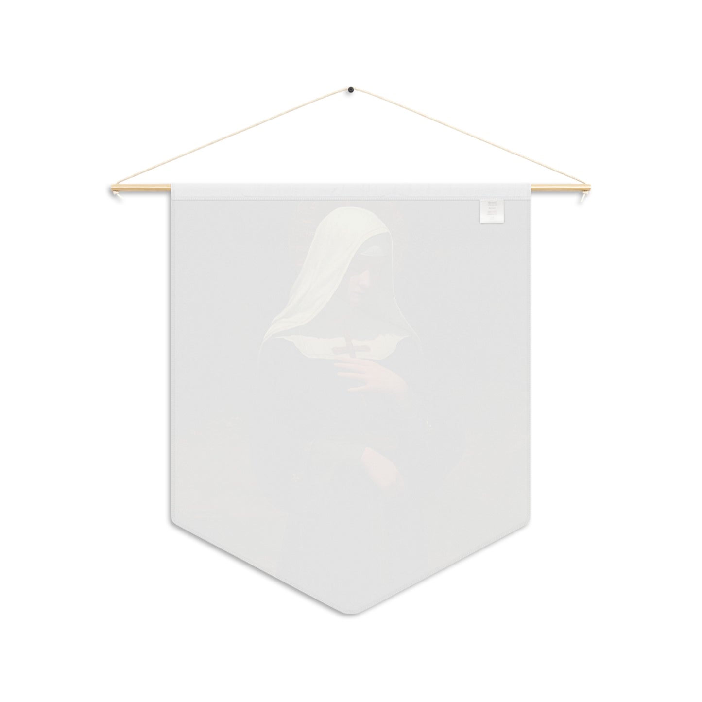 Saint Modwenna Pennant / Banner / Wall Hanging - Prayer room art - 18" x 21" - Catholic prayer Religious Gift - Large Hanging Wall Art
