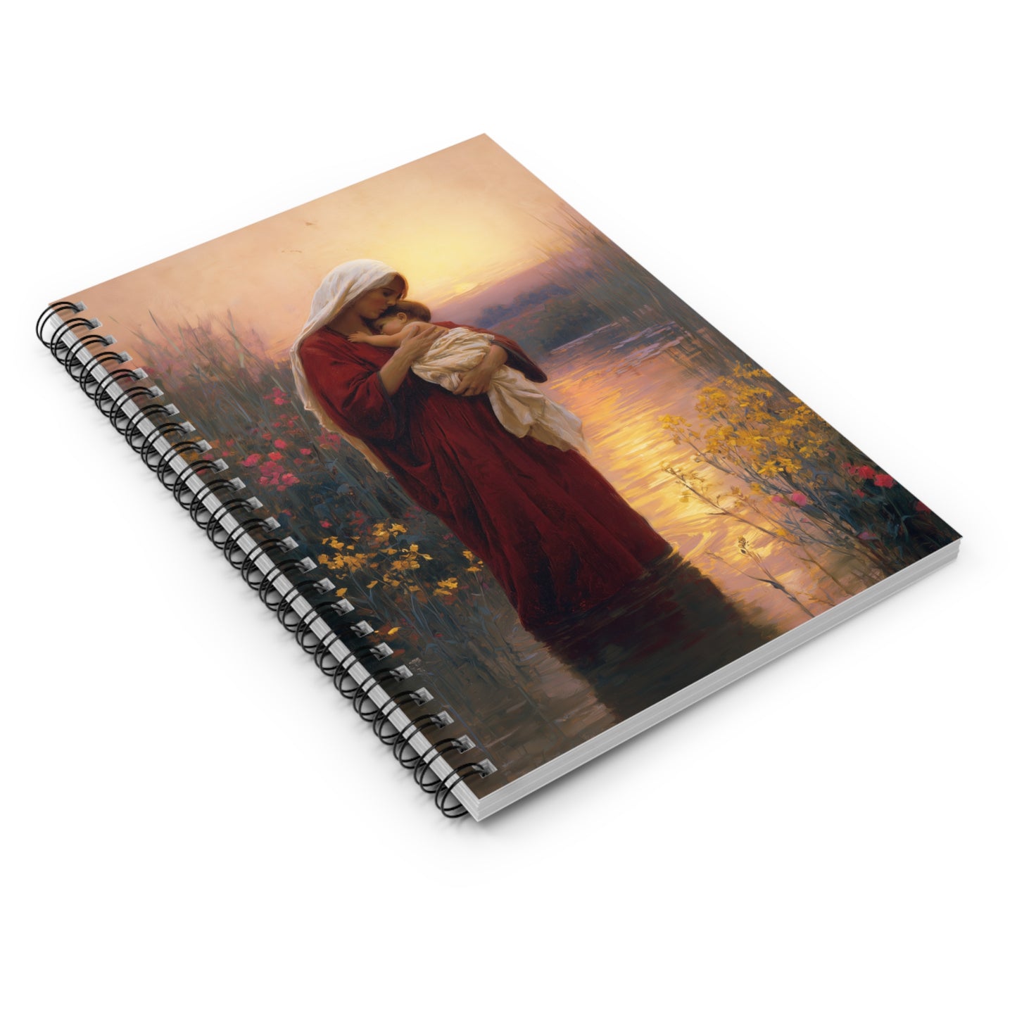 Saint Elizabeth, Mother to John the Baptist - Sanctified Souls Art - Religious Based Notebook - Spiral Notebook - Ruled Line