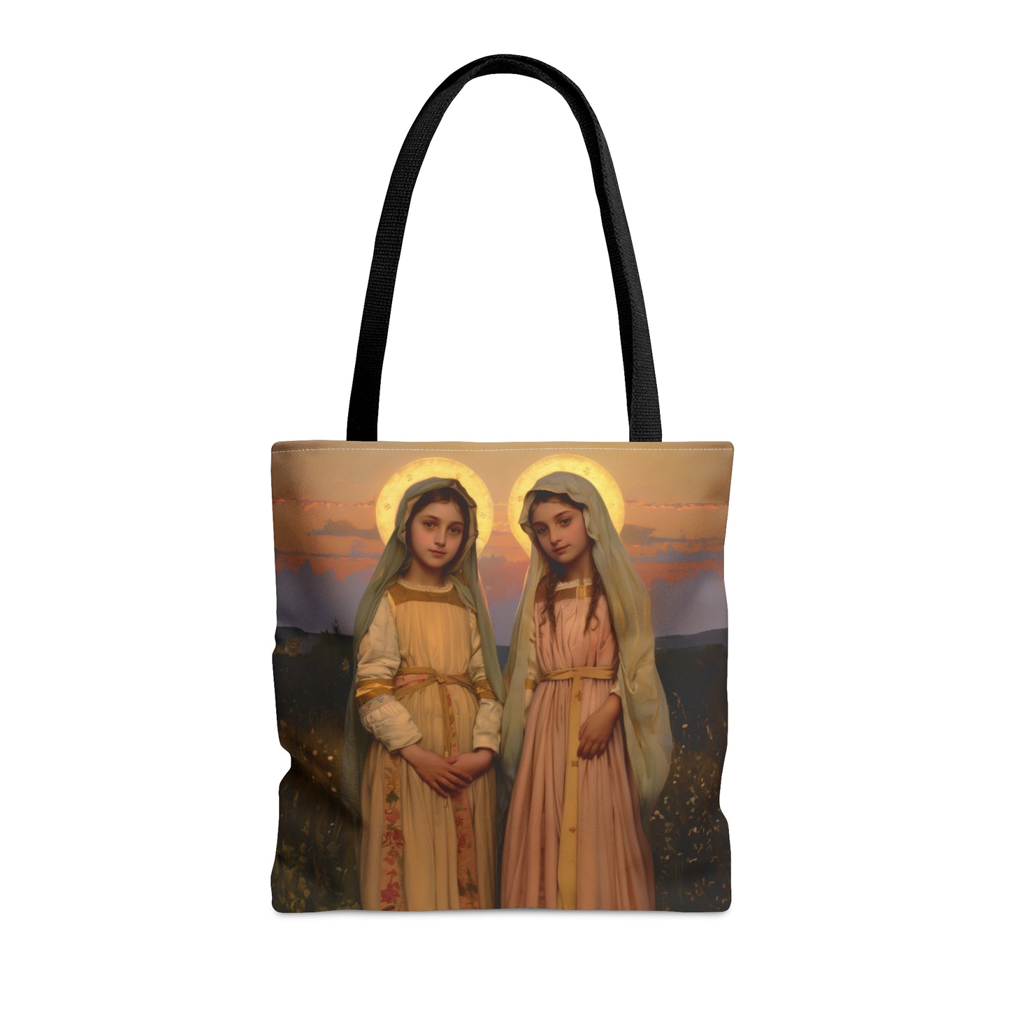 Saints Nunilo and Alodia Tote Bag - Large Medium Small Faith Art Bag - Catholic Faith Purse - Religious - Reusable - Prayer Bag