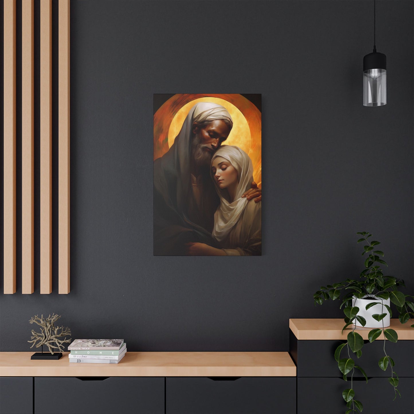 Saint Joachim and Saint Anne Canvas Print - Multiple Sizes - Catholic Home art - Museum Wrapped Canvas - Sanctified Souls Print
