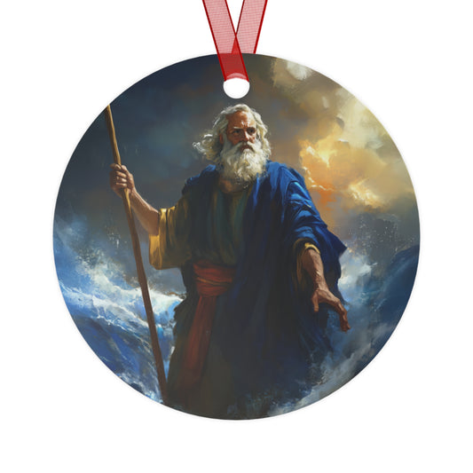 Moses Before the Trembling Sea - Metal Ornament - Religious Holiday Christmas Ornament and Keepsake