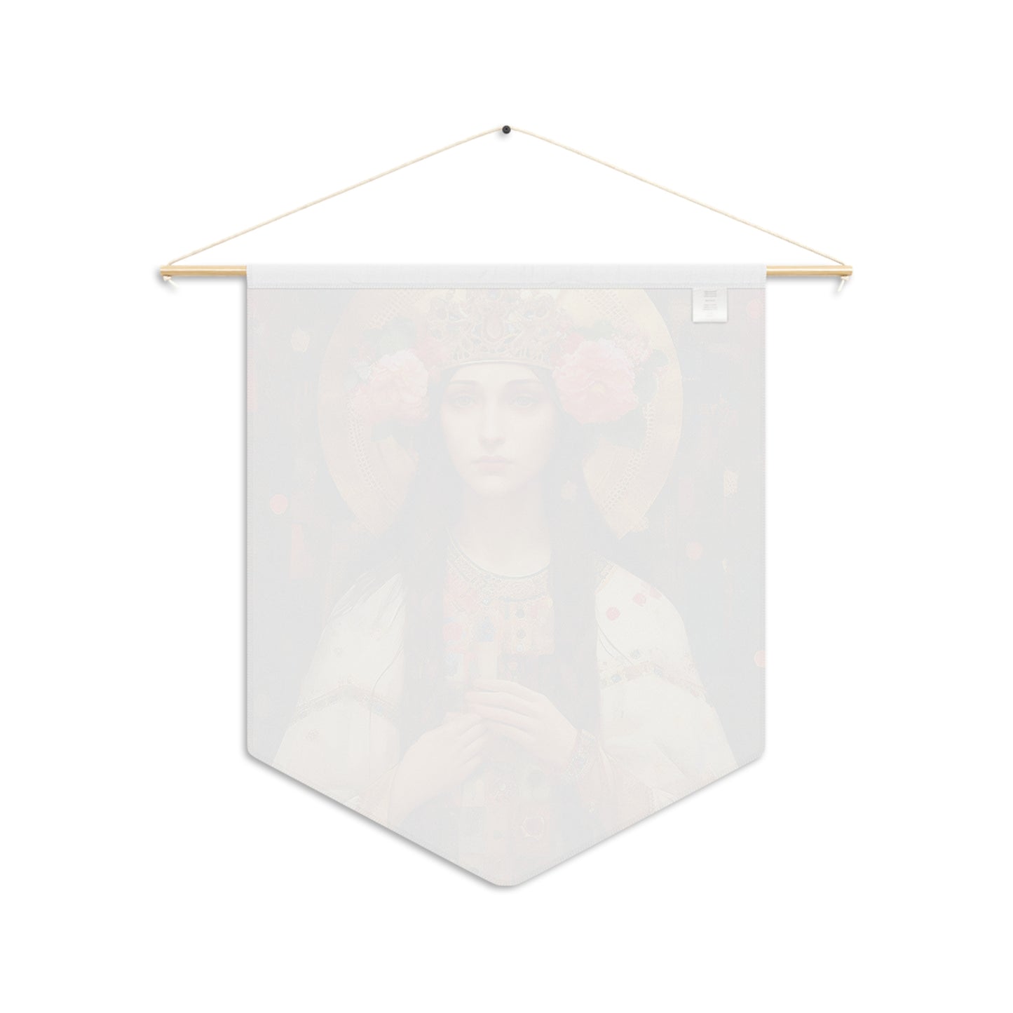 Saint Elizabeth of Hungary Wall Banner / Wall Hanging - Prayer room art - Catholic Home Art - Large Saint Art for your home - 18" x 21"
