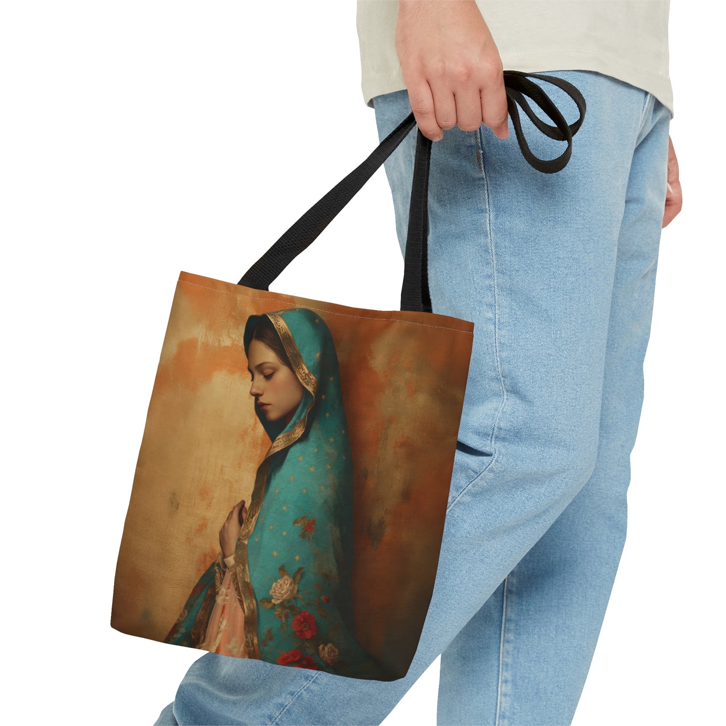 Our Lady of Guadalupe - Tote Bag - Large Medium Small Faith Art Bag - Catholic Faith Purse