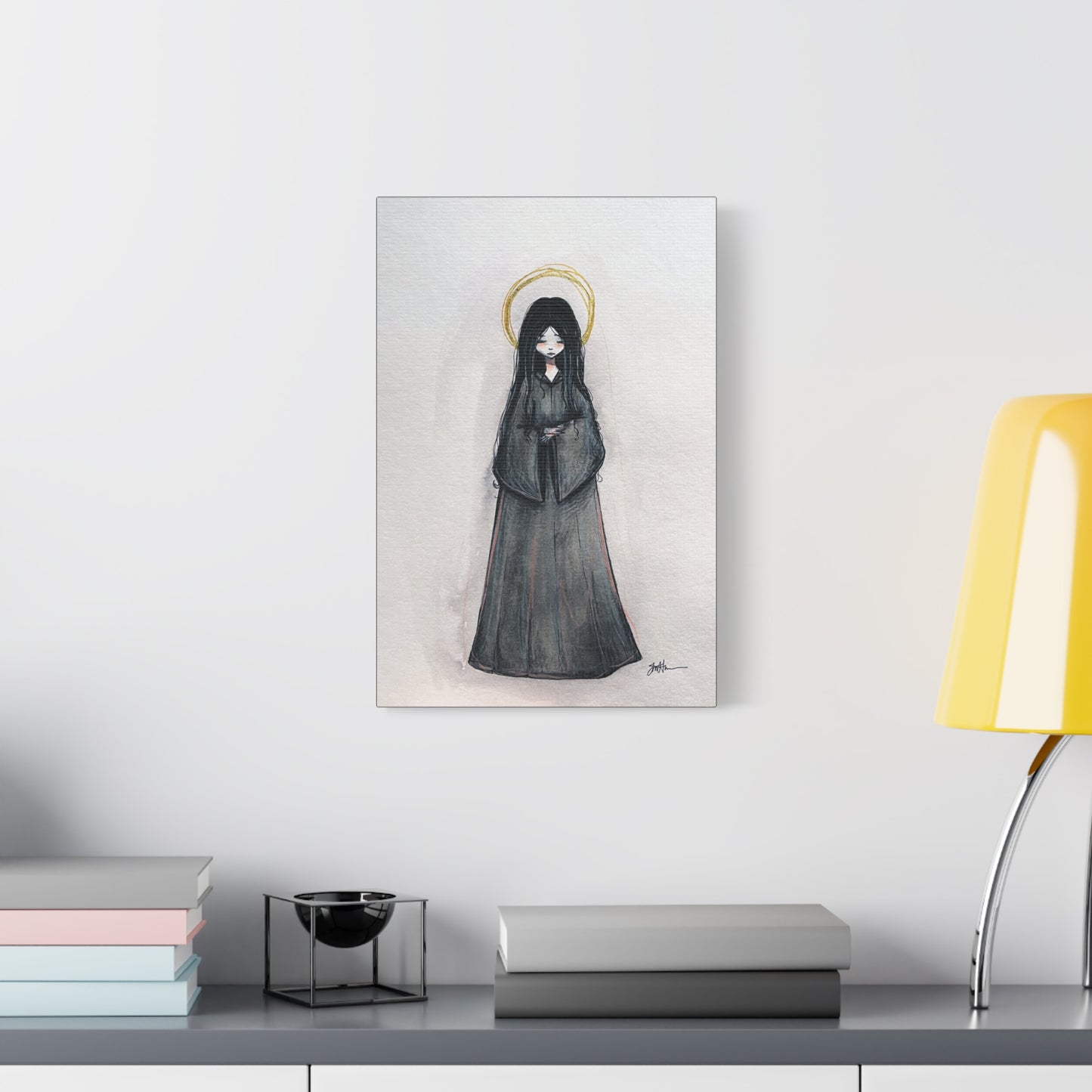 Blessed Mary Magdalen Kiota Hand-Drawn Catholic Canvas Print | Martyrs of Japan Sacred Art | Sanctified Solocosmo Religious Artwork