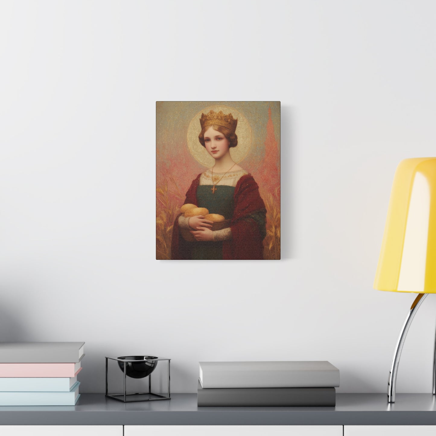 Saint Elizabeth of Hungary - Gallery Wrapped Canvas - Print - Religious Art for your Home - Catholic Patron Saint Art - Princess