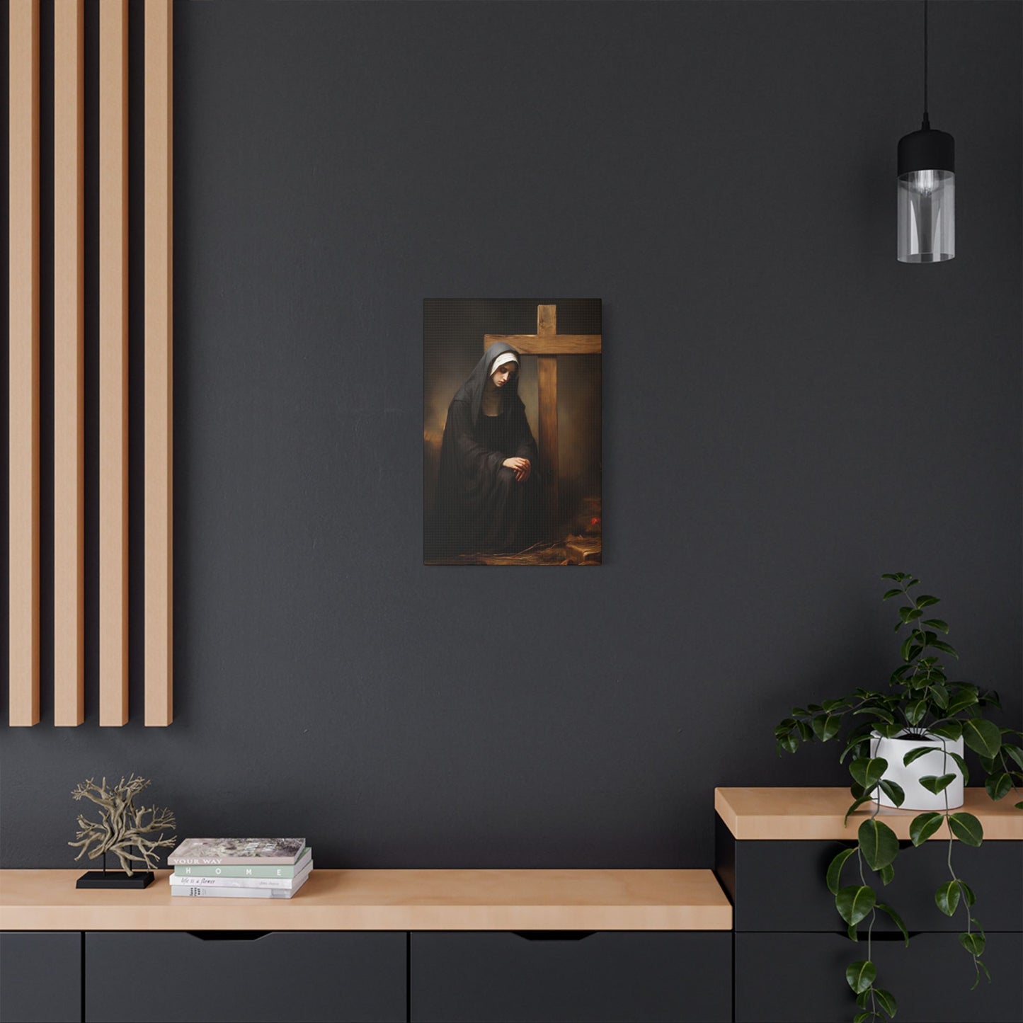 Saint Clare of Montefalco Canvas Print - Multiple Sizes - Catholic Home art - Gallery Wrapped Canvas - Sanctified Souls Print