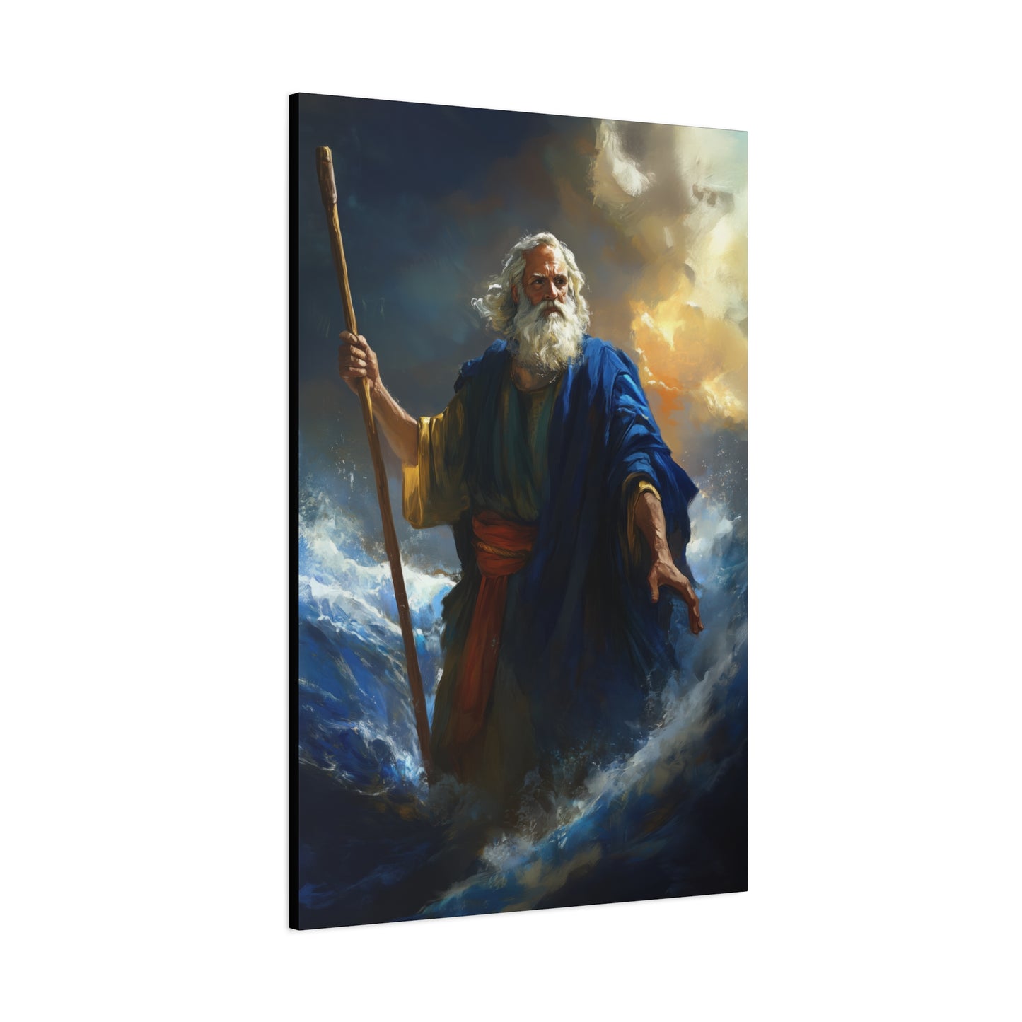 Moses Before the Trembling Sea - Gallery Wrapped Canvas - Print - Religious Art for your Home - Catholic Art