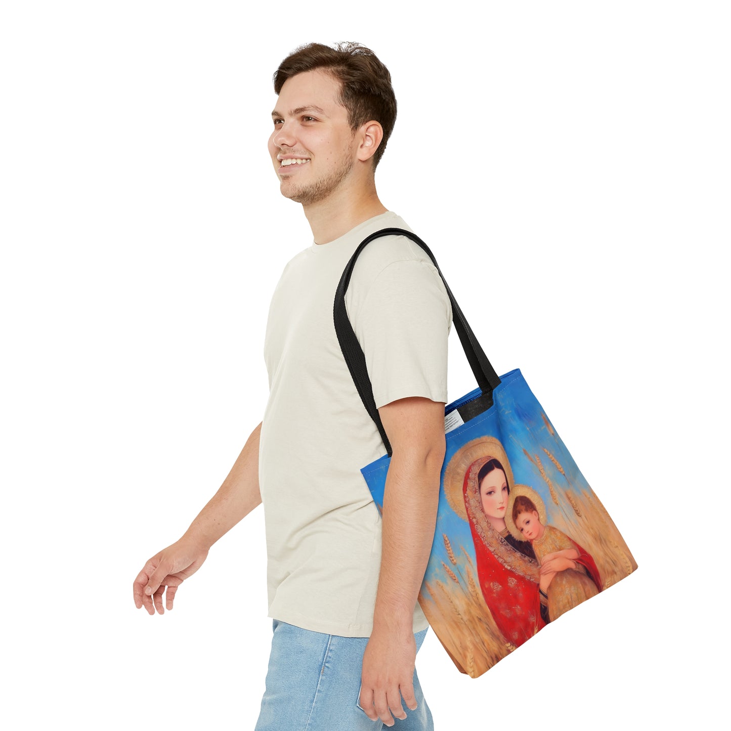 Our Lady of the Harvest - Tote Bag - Large Medium Small Faith Art Bag - Bible Study Faith Purse - Double Sided