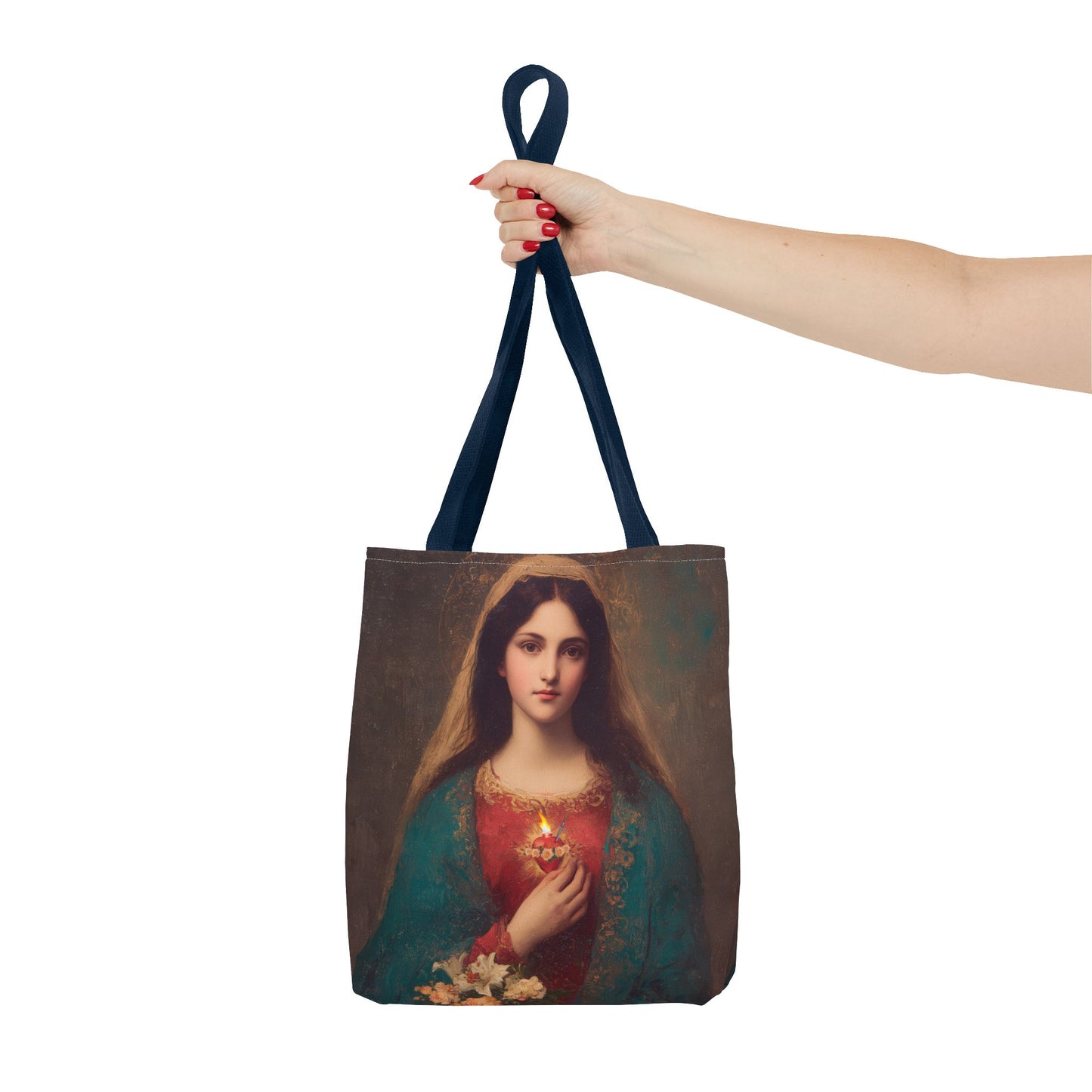 The Immaculate Heart of Mary - Mother Mary - Marian Art - Tote Bag - Large Medium Small Faith Art Bag - Tote Purse - Double Sided