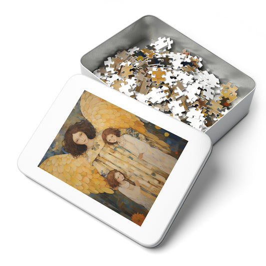 Embrace of the Guardian - Puzzle and Keepsake Tin - Religious Jigsaw Puzzle (30, 110, 252, 500,1000-Piece) - Religious Puzzle