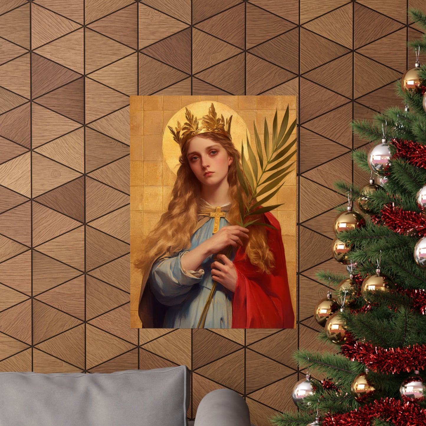Saint Agrippina - Sanctified Souls Print - Multiple Sizes - Premium Matte Vertical Posters