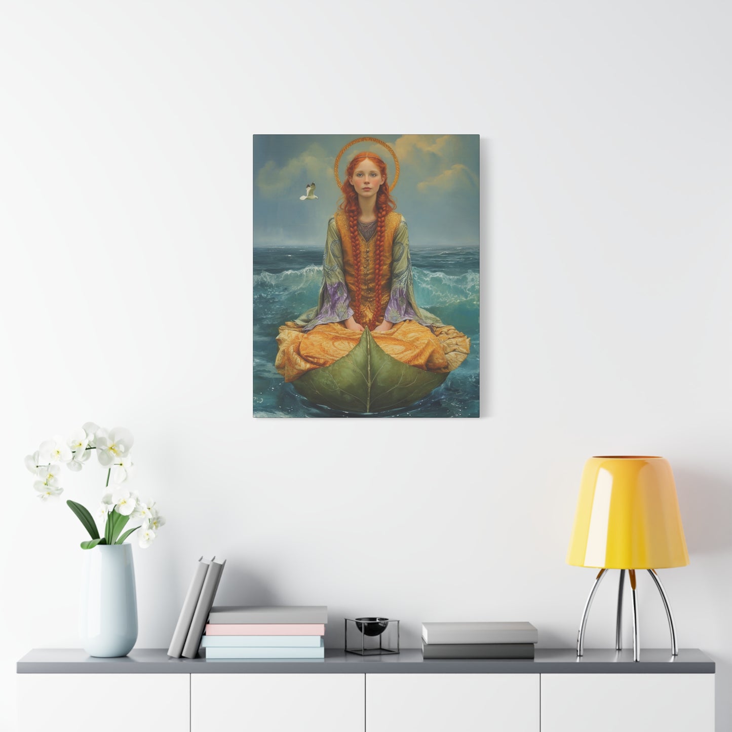Saint Ia of Cornwall - Museum Wrapped Canvas - Sanctified Souls Print - Religious Art for your Home