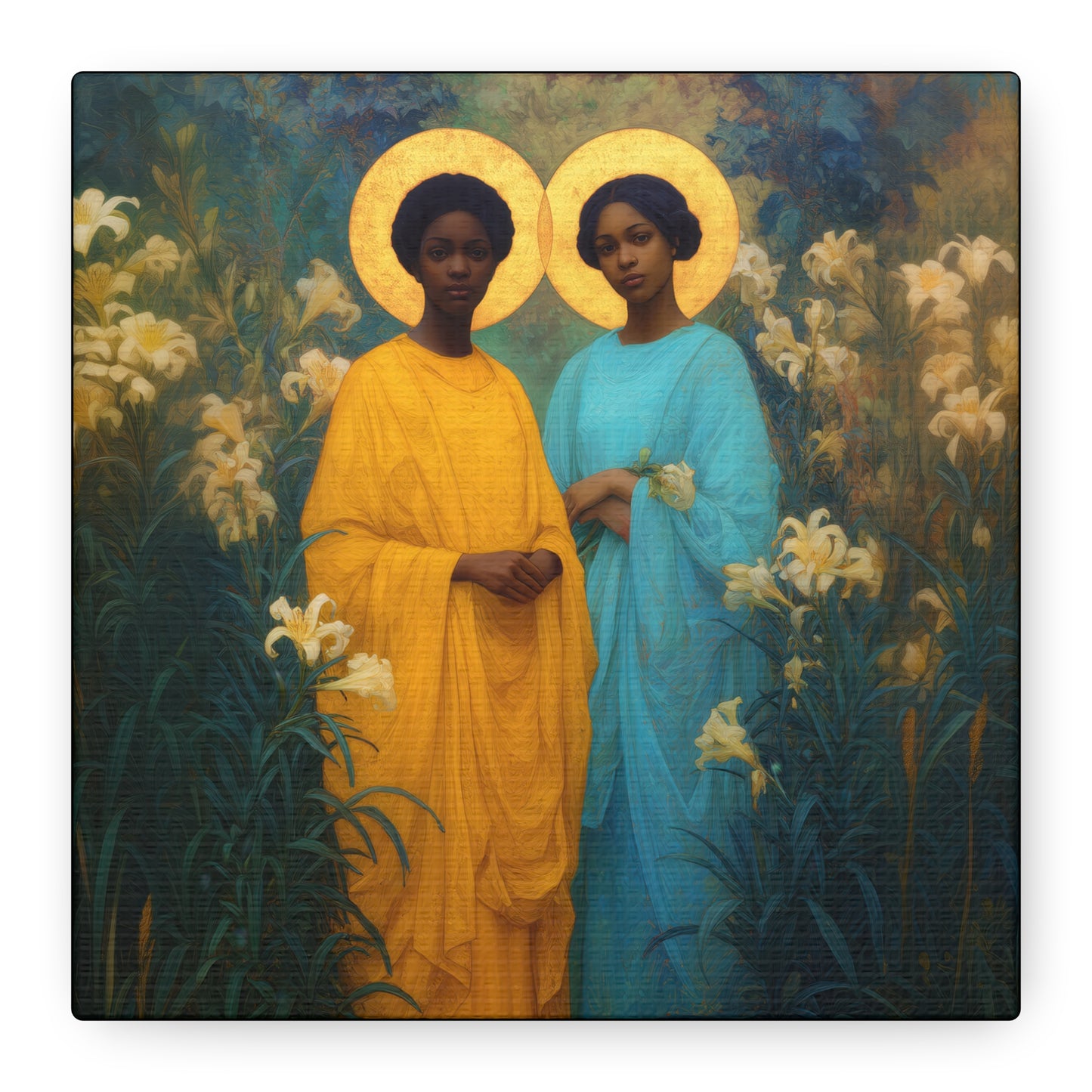 Saint Perpetua and Saint Felicity -  Museum Wrapped Canvas - Sanctified Souls Print - Religious Art for your Home - Catholic Saint Art