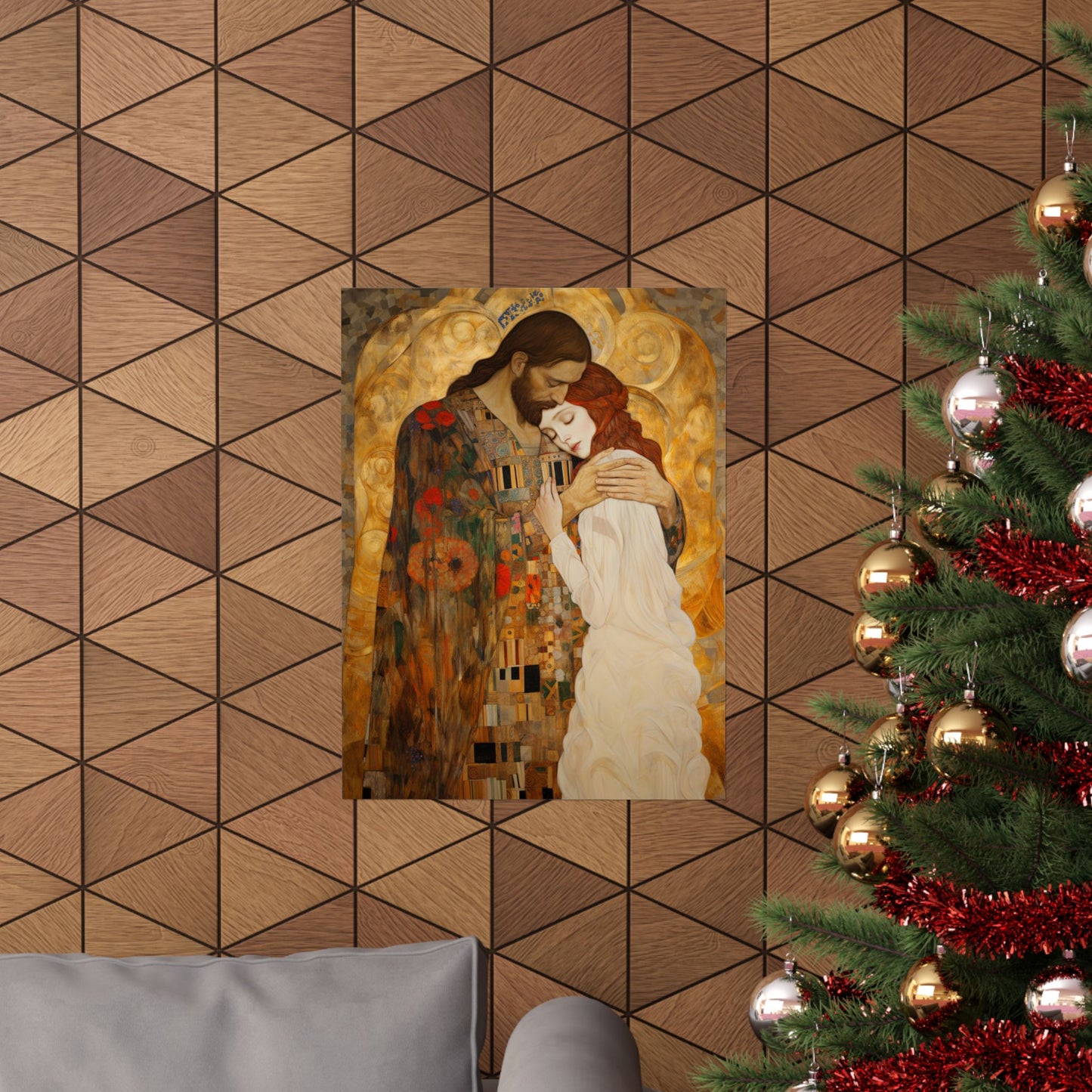 Christ Embracing Mary Magdalene Print - Sanctified Souls Print - Multiple Sizes - Premium Matte Poster