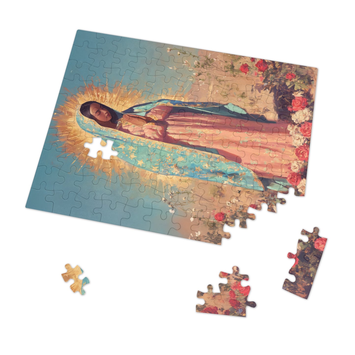Our Lady of Guadalupe - Puzzle & Keepsake Tin - Religious Jigsaw Puzzle (30, 110, 252, 500,1000-Piece)
