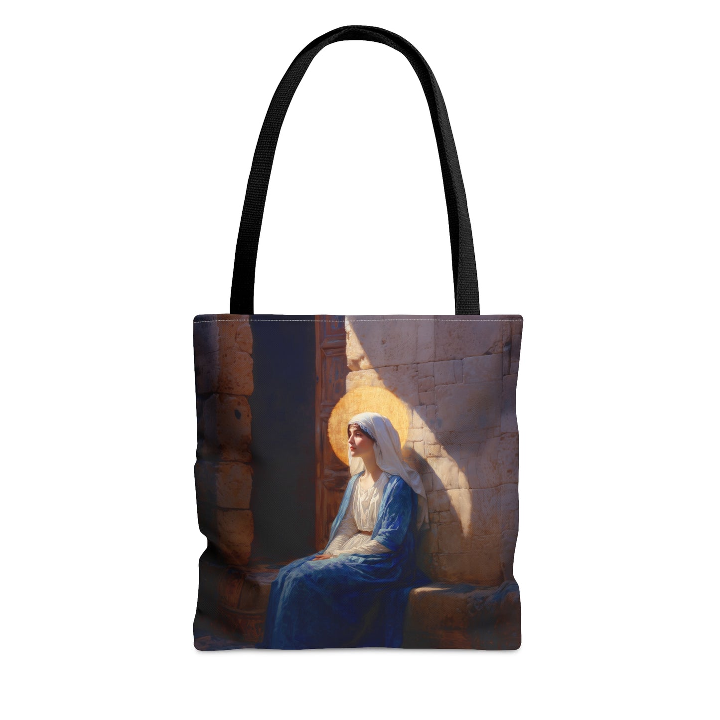 The Quiet Fiat That Split the Darkness, Mary's Yes - Tote Bag - Large Medium Small Faith Art Bag - Catholic Faith Purse