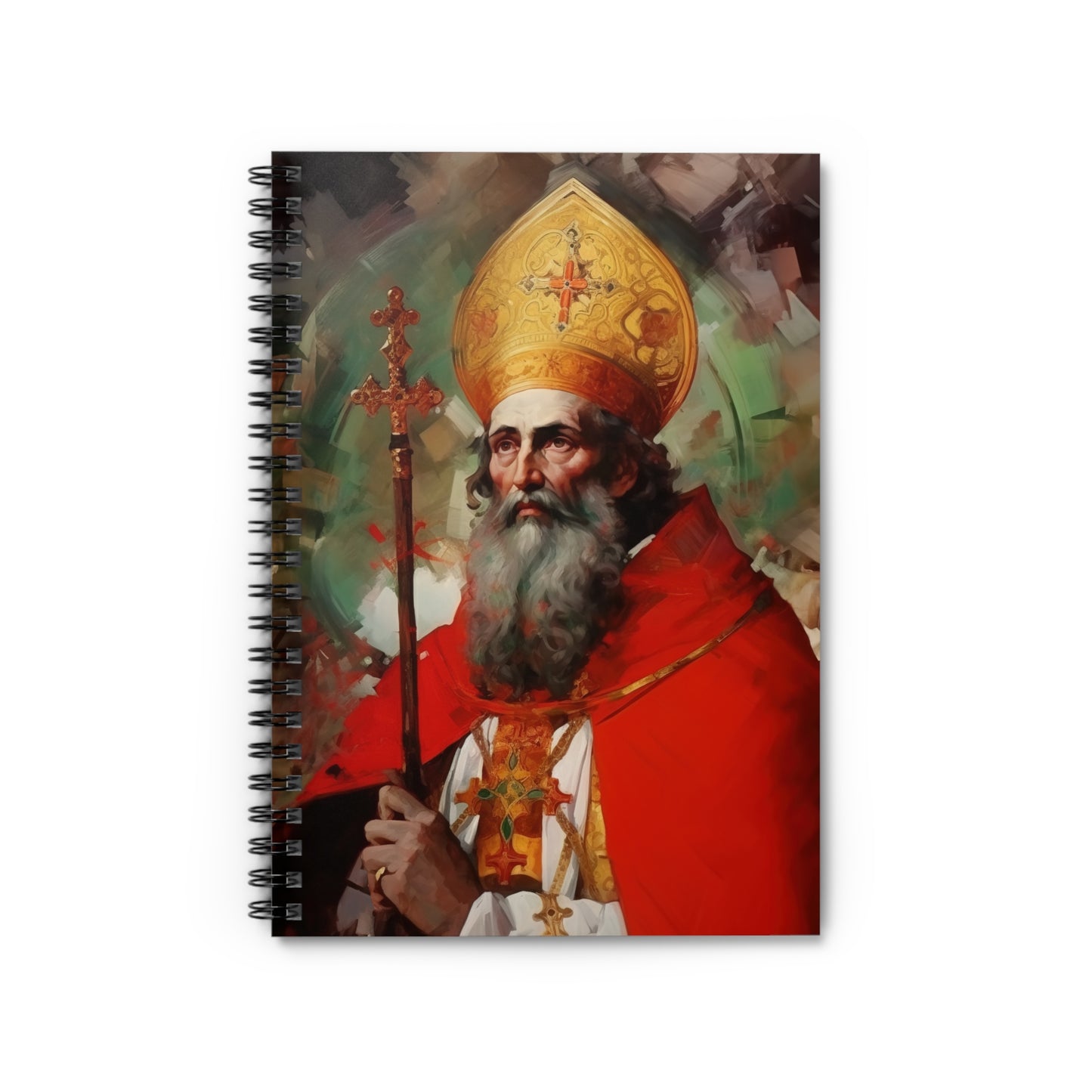 Saint Eusebius of Vercelli Journal - Sanctified Souls Art - Religious Based Notebook - Spiral Notebook - Ruled Line