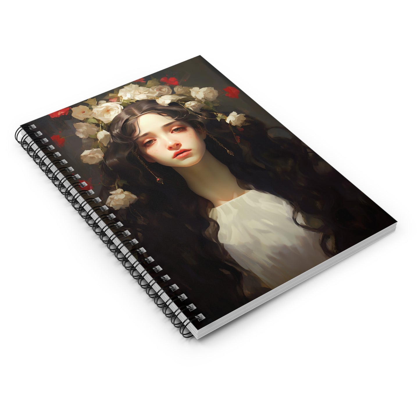 Saint Flora Journal - Sanctified Souls Art - Religious Based Notebook - Spiral Notebook - Ruled Line