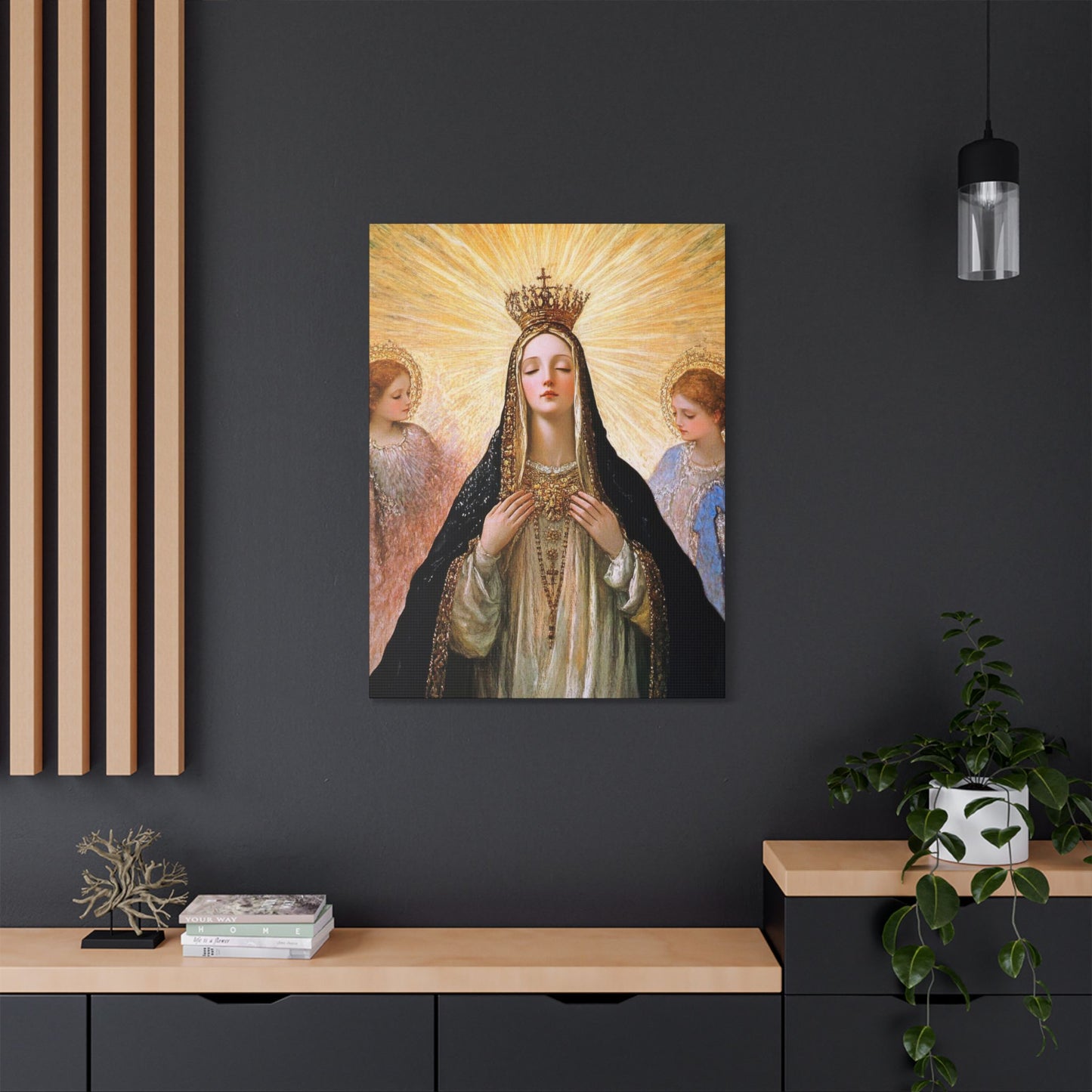 Divine Majesty: The Crowning of the Queen of Heaven - Gallery Wrapped Canvas - Print - Religious Art for your Home - Christian print
