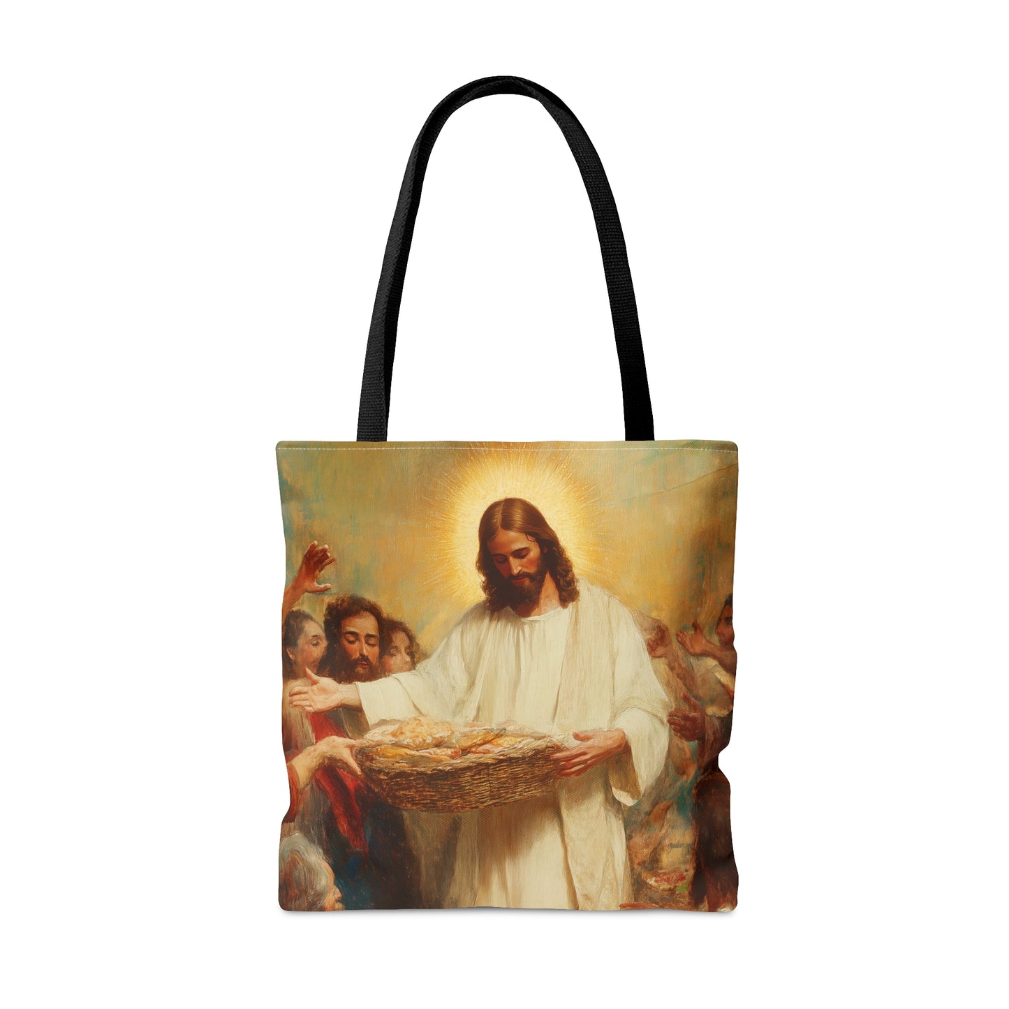 The Quiet Multiplication of Love : Loaves and Fishes - Tote Bag - Large Medium Small Faith Art Bag - Catholic Faith Purse