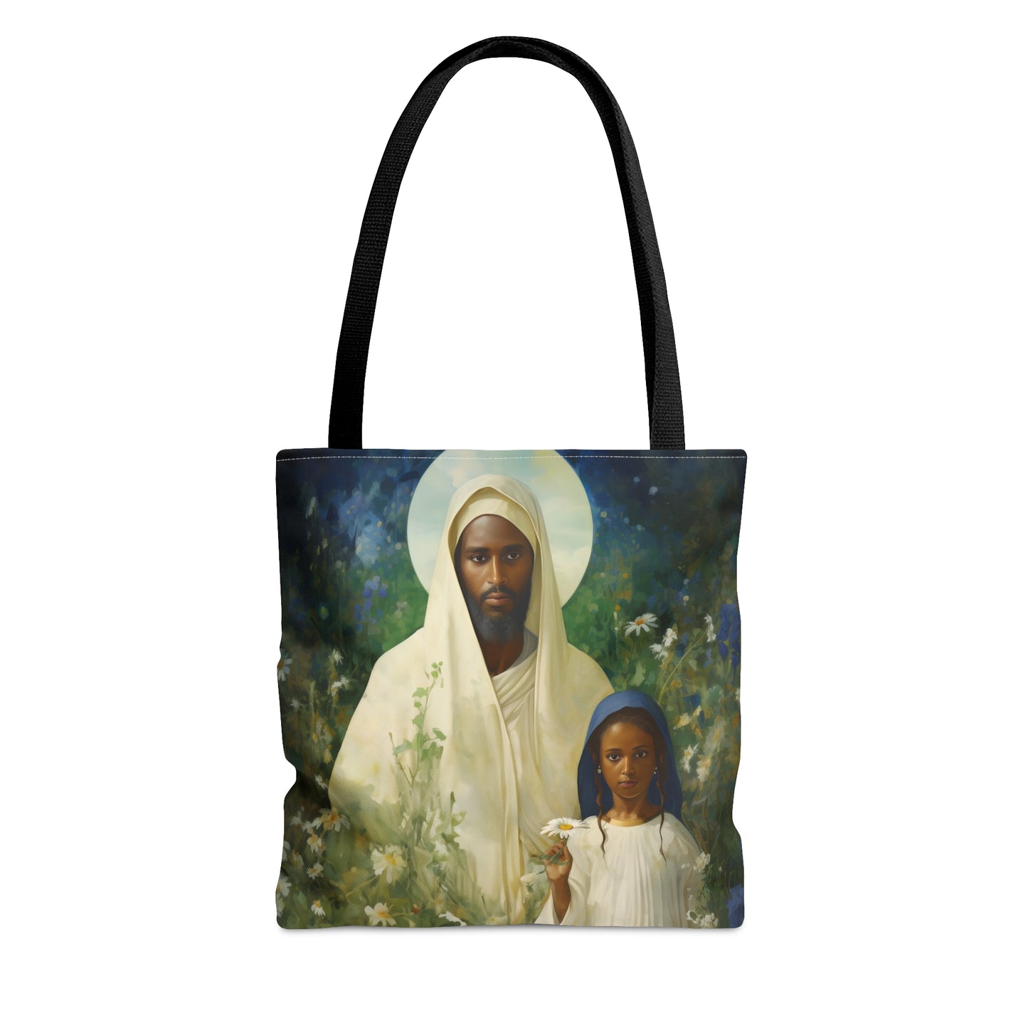 Saint Joachim Tote Bag - Father of Virgin Mary - Patron Saint of Fathers - Catholic faith inspired carry-all purse - Double Sided Bag