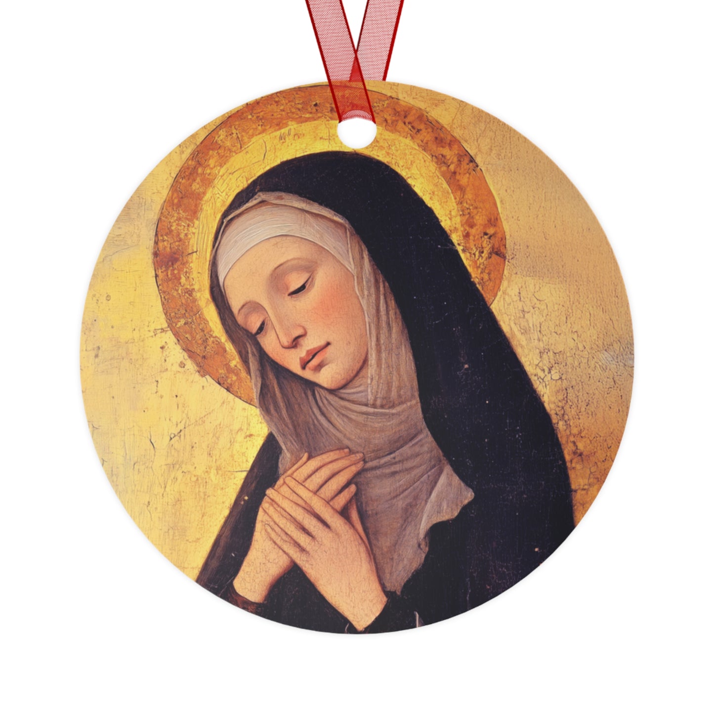 Saint Syncletica of Alexandria - Desert Mother Metal Ornament - Religious Holiday Christmas Ornament and Keepsake - Prayer Ornament