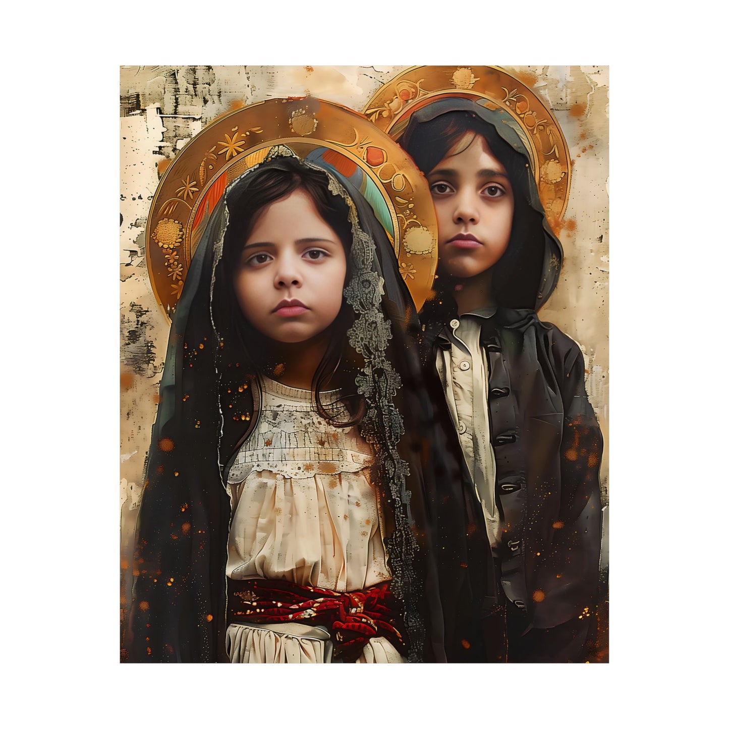 Saints Jacinta and Francisco Marto - Sanctified Souls Print - Multiple Sizes - Premium Matte Vertical Posters