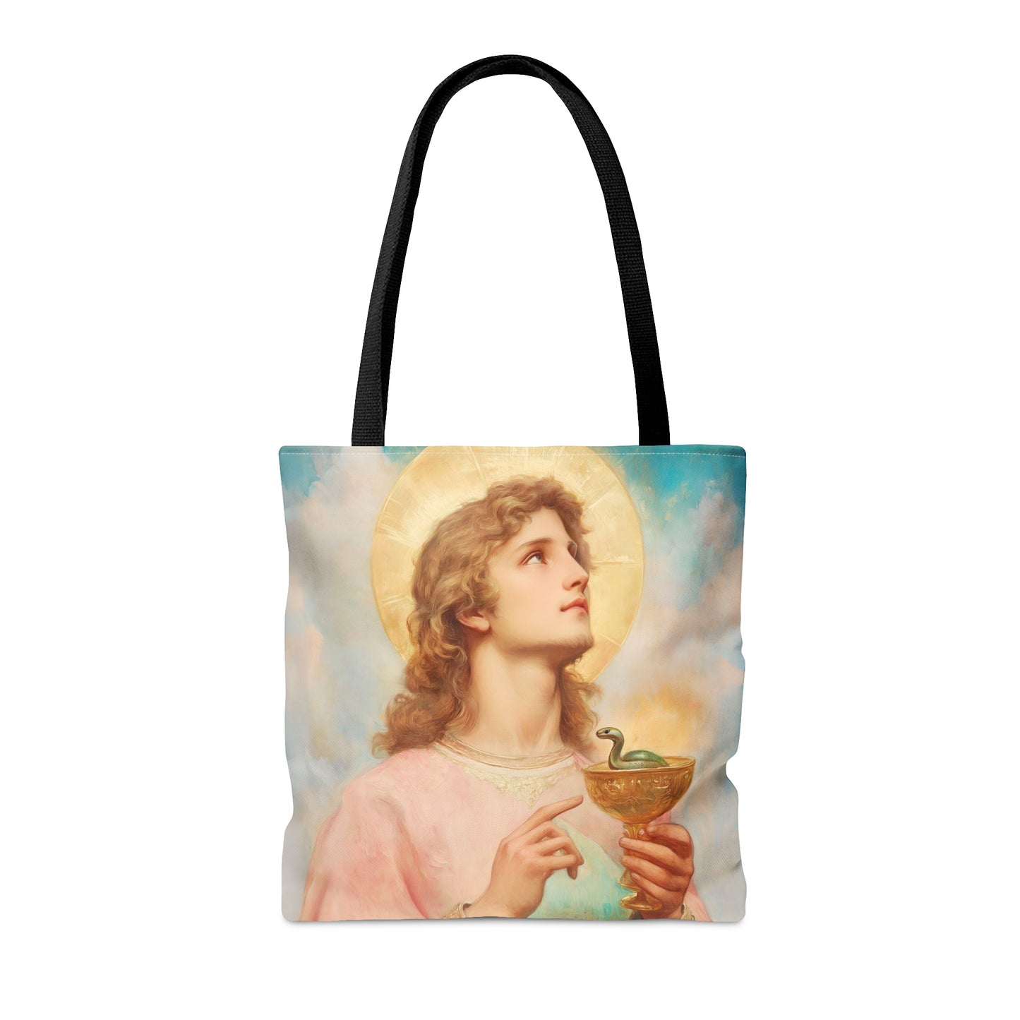 Saint John the Apostle Tote Bag - Large Medium Small Faith Art Bag - Re usable Tote Purse - Double Sided - Catholic Art Bag